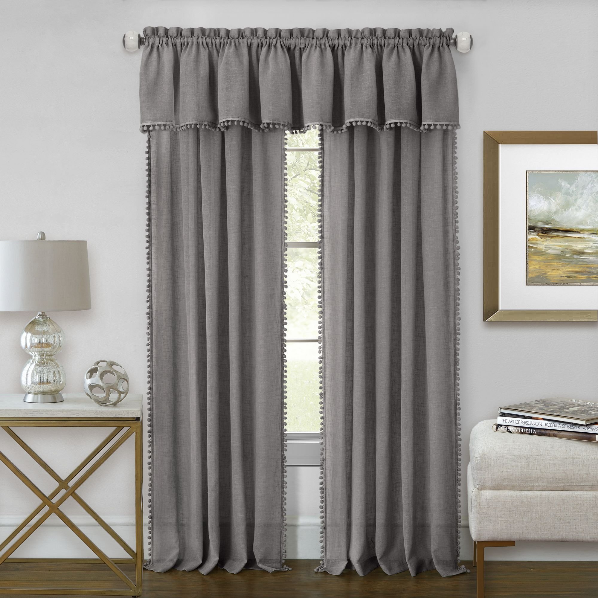 Achim Home Furnishings Wallace Rod Pocket Window Curtain Panel 52