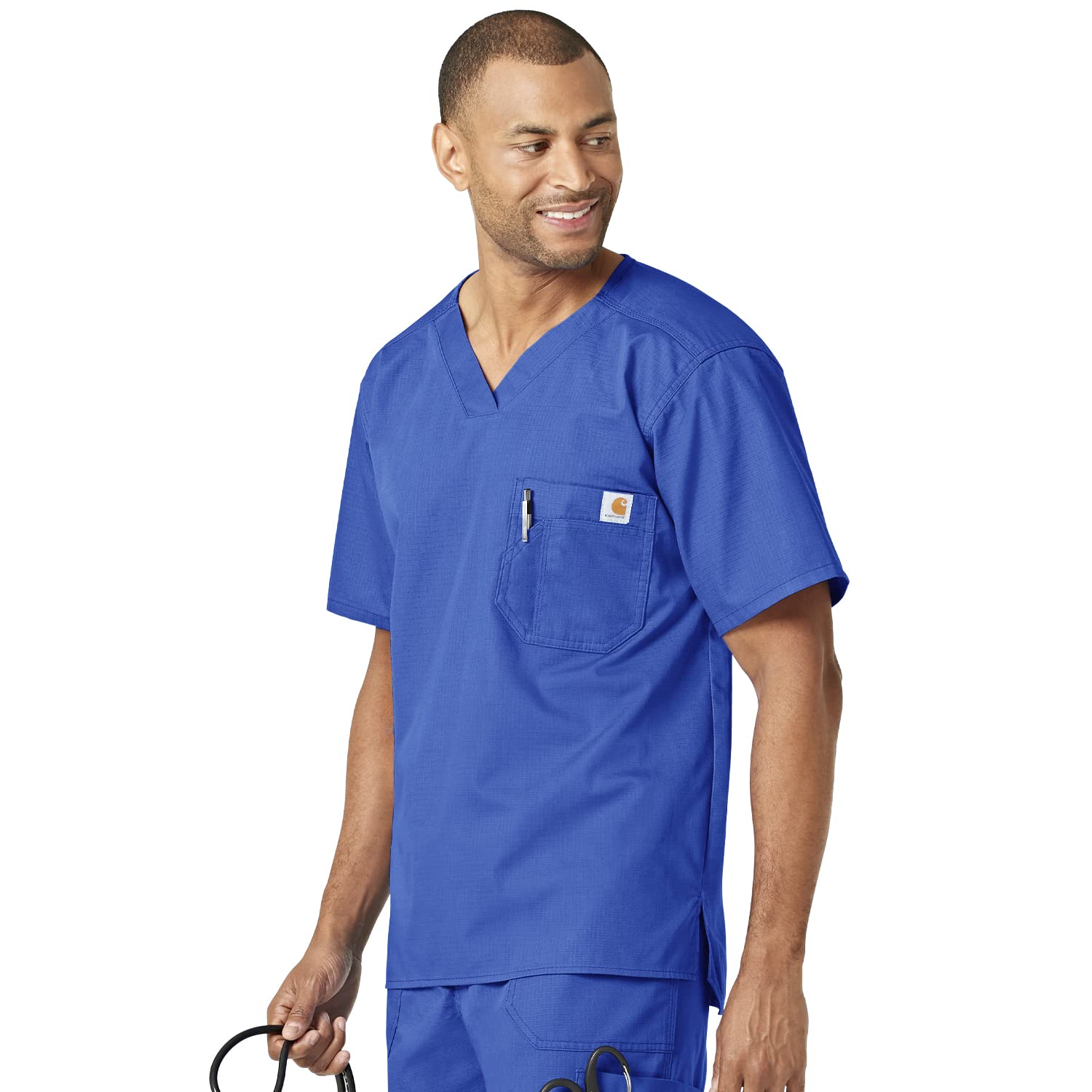 Carhartt Men's Ripstop Utility Scrub Top - Durable Workwear for Medical Professionals & Healthcare Workers - Perfect for Hospitals, Clinics & Nursing Shifts
