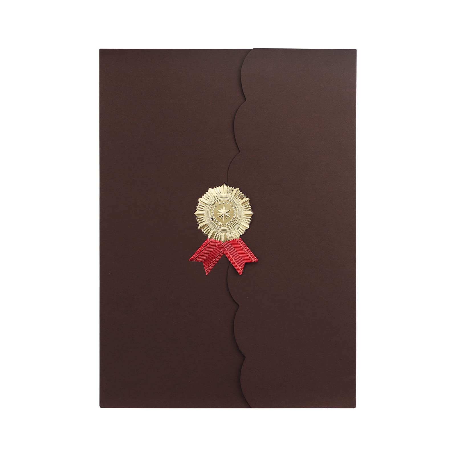 5-Pack Tri-Fold Certificate Holders - A4 Letter Size Diploma Covers (12x8.6 Inch) with Gold Foil Border - Perfect for Graduation, Awards & Document Protection - Ideal for School Ceremonies, Office Recognition & Professional Presentations