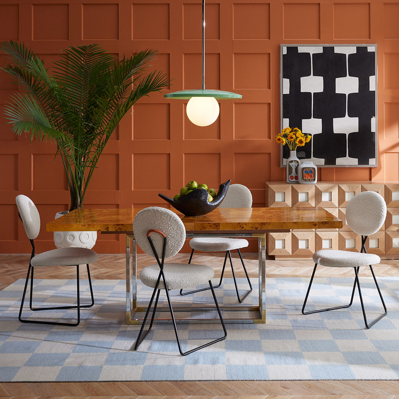 Modern Bond Dining Table - Solid Wood Kitchen Table for 6 - Perfect for Family Dinners & Entertaining Guests