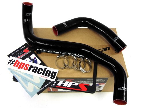 HPS 57-1302-BLK-1 Black Silicone Radiator Coolant Hose Kit - High Performance Cooling System Upgrade for Cars, Trucks & SUVs - Perfect for Daily Driving, Off-Road & Racing Applications