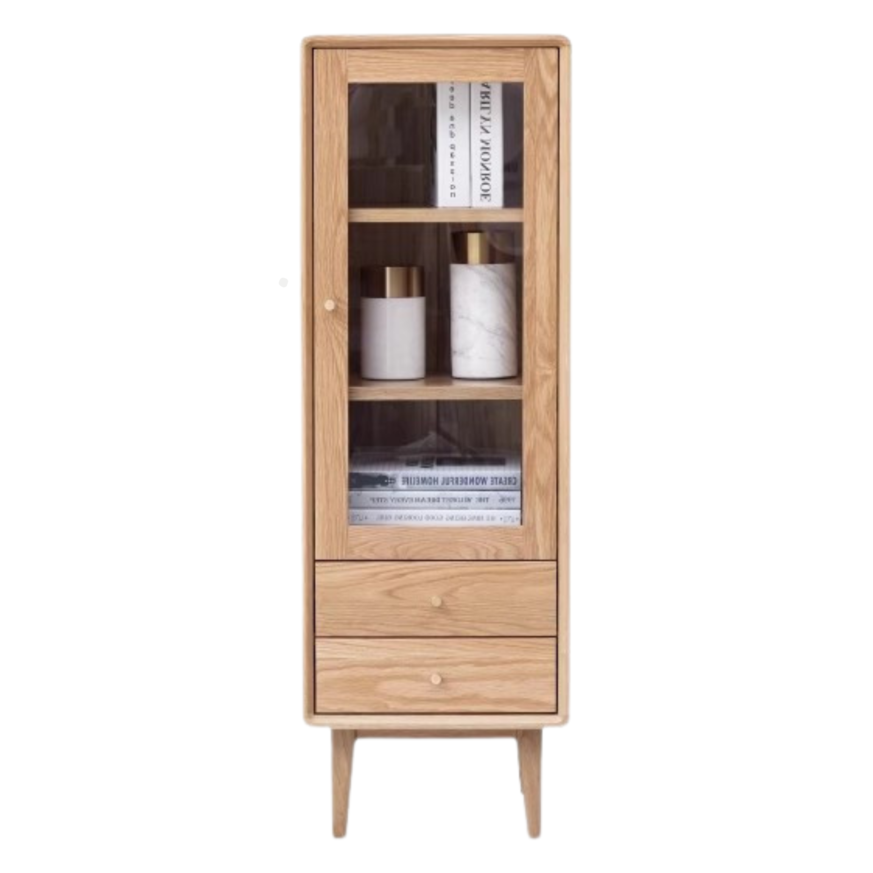 15.7x15.7x47.2 inch / 40x40x120сm / Natural wood color / high side cabinet (right door)