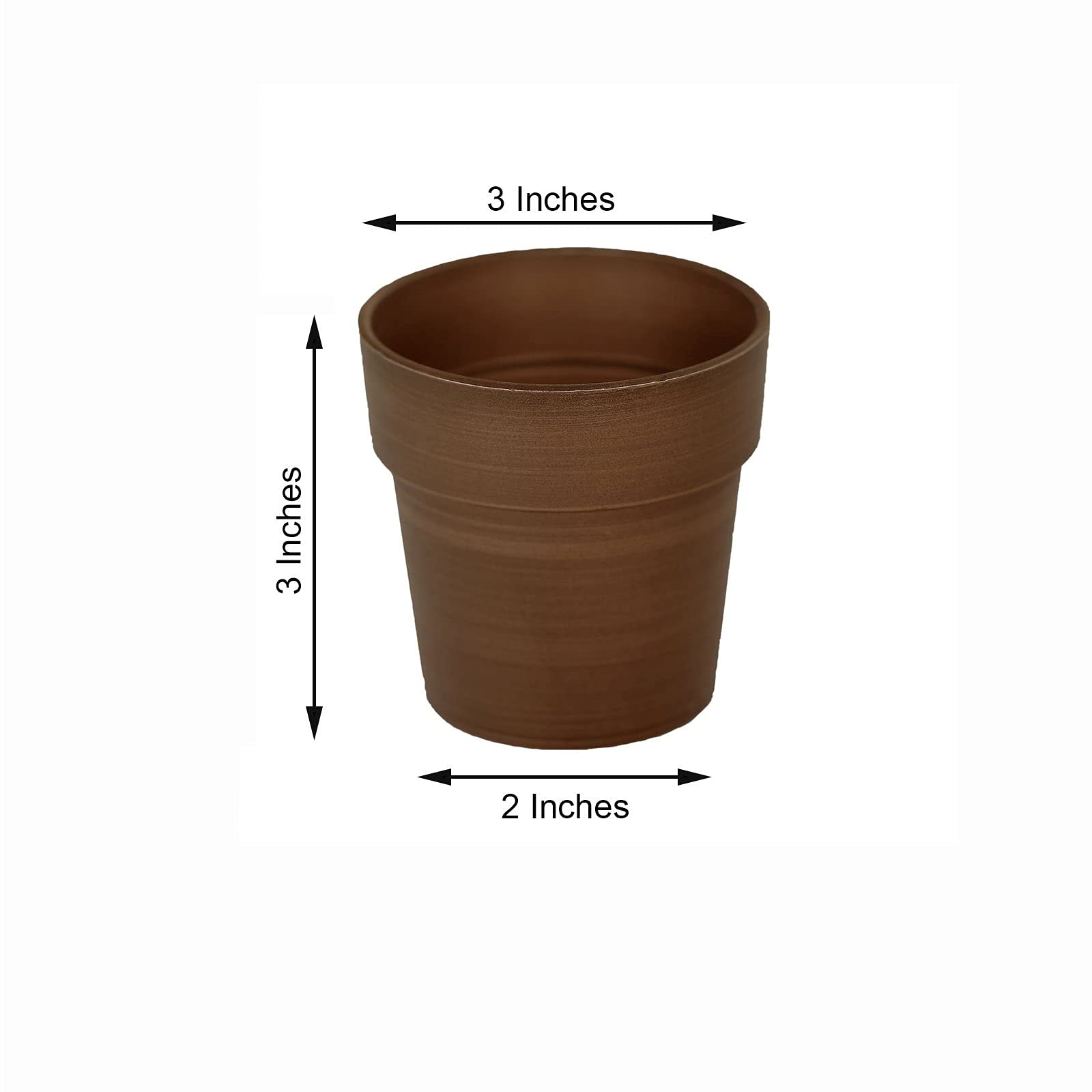3 Packs Mini Plastic Succulent Plant Nursery Pots - 3