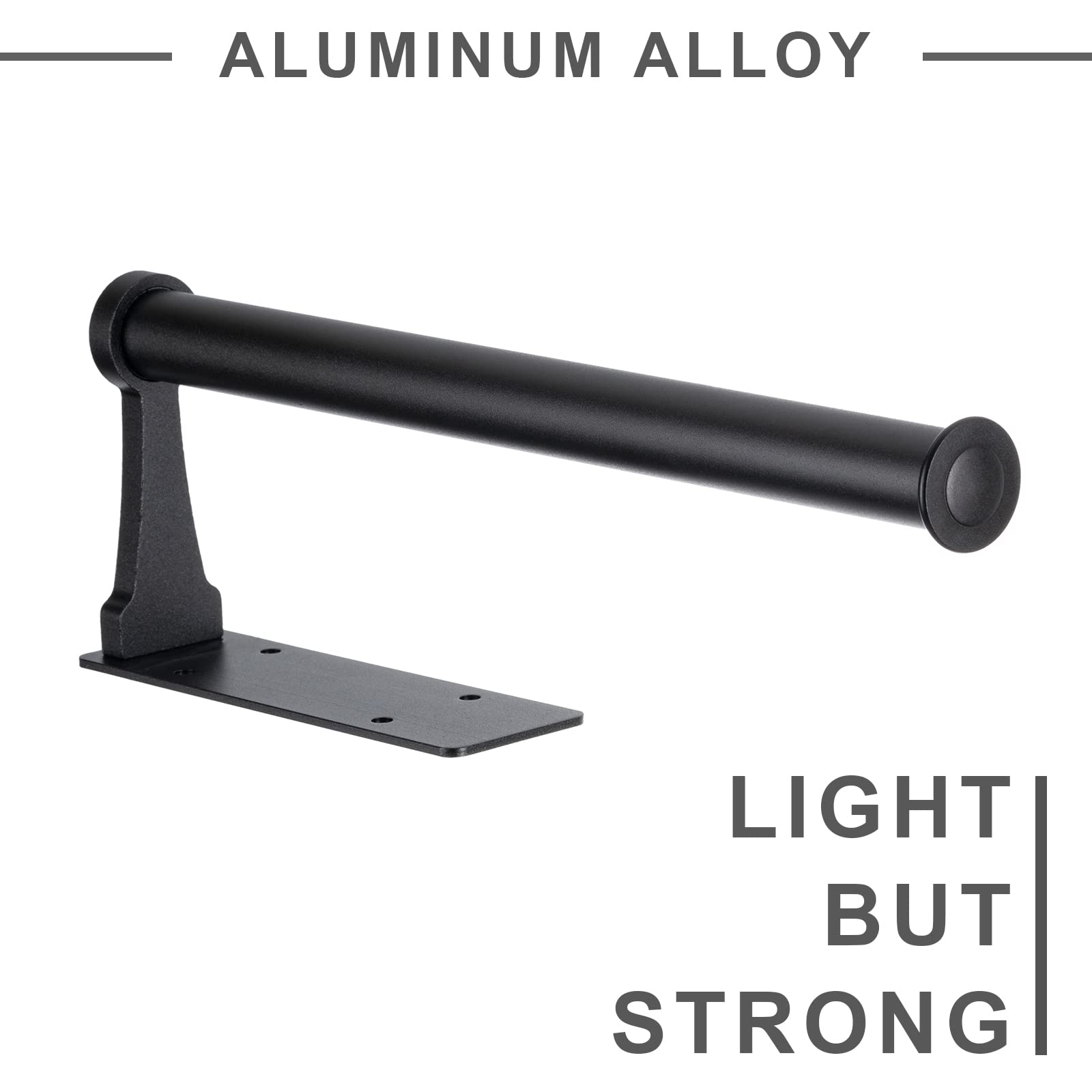 Premium Aluminum Alloy Paper Towel Holder - Wall Mount & Under Cabinet Kitchen Organizer for Easy Access (Black) - Perfect for Home, Office, and Restaurant Use