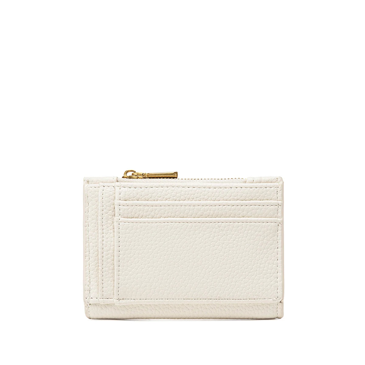 Aiko Wallet in Coconut Cream Pebbled Leather - Stylish & Durable Women's Wallet for Everyday Use, Travel & Gifts