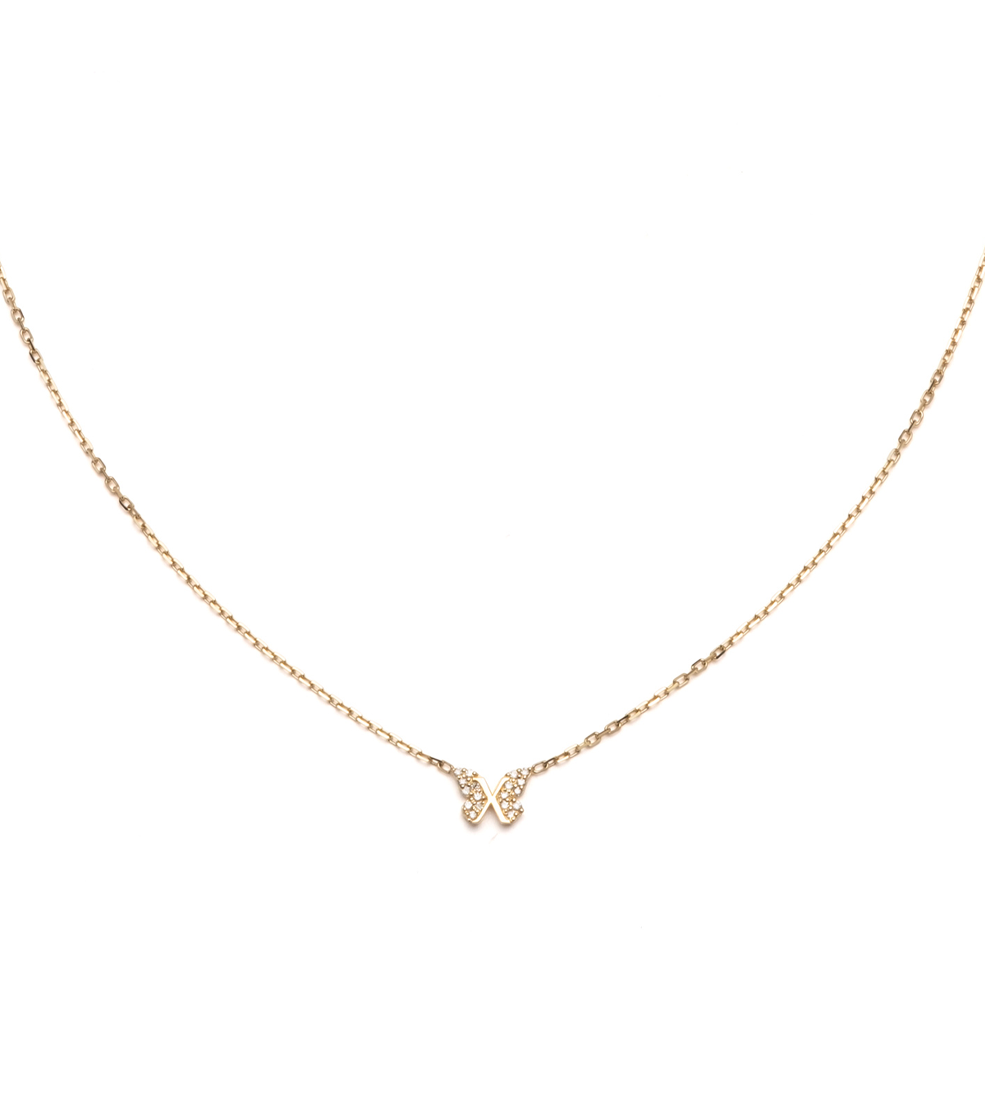 Butterfly Reverie Mini Symbol Stationary Necklace - Elegant Jewelry for Writing, Office & Everyday Wear