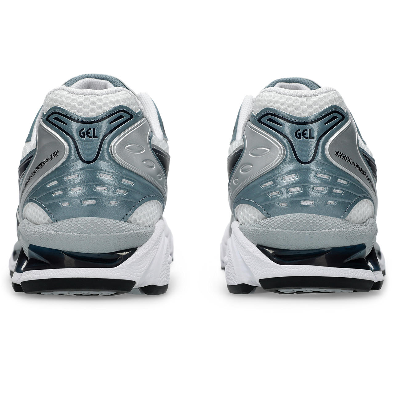 ASICS GEL-KAYANO 14 Running Shoes for Men & Women - White/Fjord Grey - Retro Athletic Sneakers for Jogging, Gym Workouts & Casual Streetwear Fashion