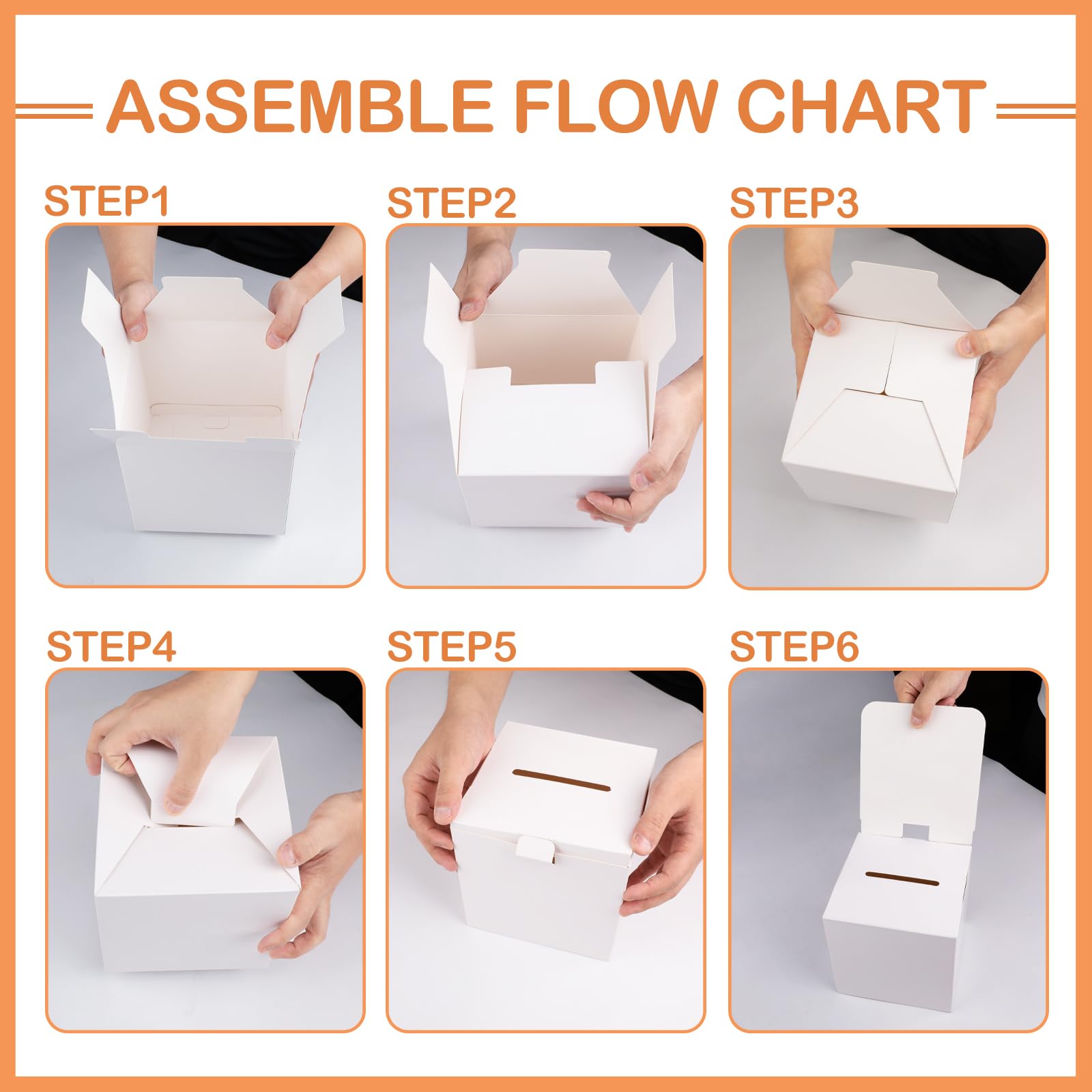 24 Pcs Cardboard Ballot Boxes for Voting, Raffle & Donations - White | Business, Fundraising & Contests