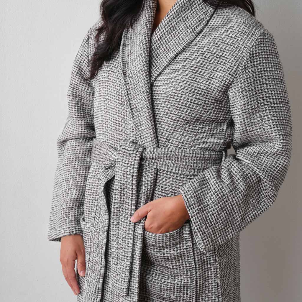 Premium Aegean Cotton Bath Robe for Women & Men - Soft Absorbent Luxury Spa Robe - Perfect for Home, Hotel & Beach Relaxation