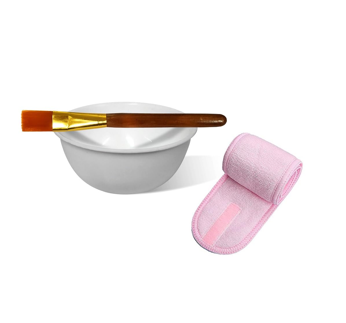 Adjustable Facial Headband for Men & Women with Face Mask Bowl & Brush Set - Perfect for Spa, Skincare, and Beauty Treatments at Home