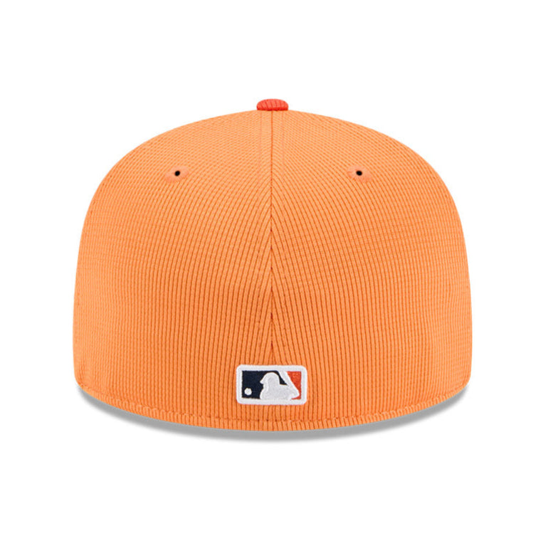 New Era 59Fifty Houston Astros 2025 Spring Training Patch Hat - Light Orange & Orange - Official MLB Baseball Cap for Fans & Players - Perfect for Games, Collecting & Everyday Wear
