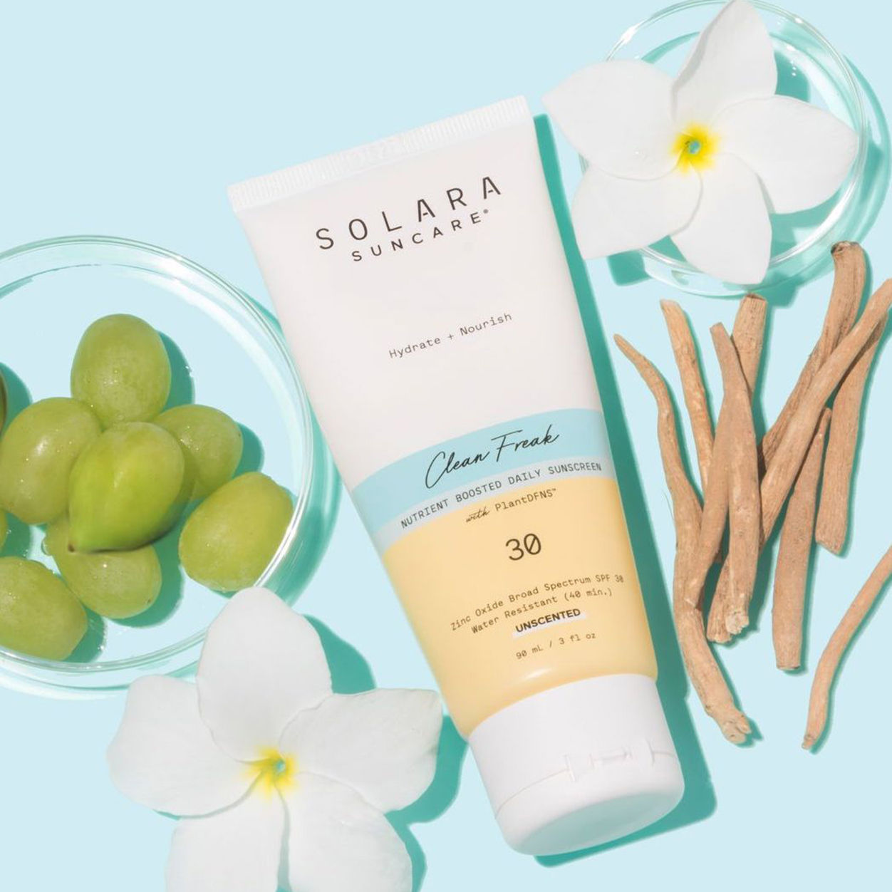 Clean Freak Scented SPF 30 Sunscreen Lotion - Broad Spectrum UVA/UVB Protection, Lightweight & Non-Greasy - Perfect for Beach, Pool & Outdoor Activities