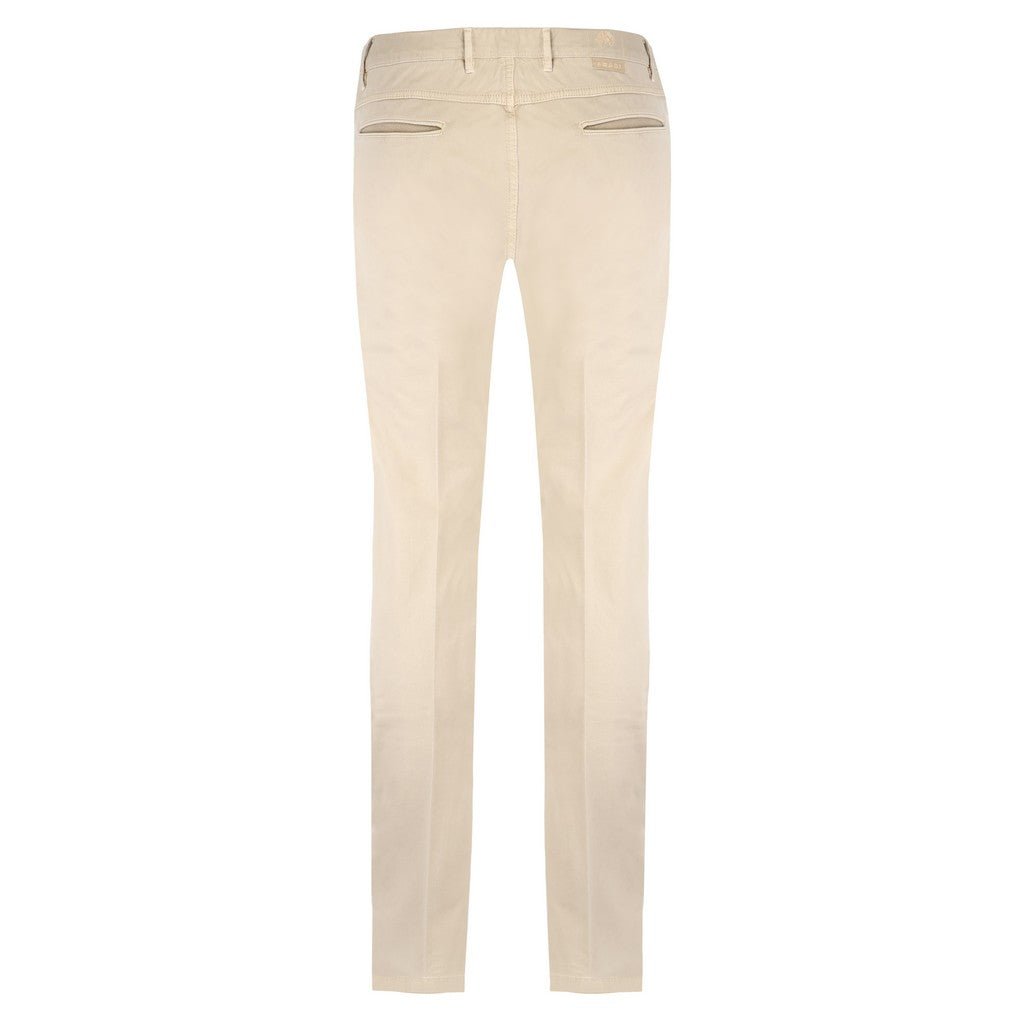 FRADI Stretch Cotton Chino Pants for Men - Comfortable Slim Fit Casual Trousers in Beige | Perfect for Office, Travel & Everyday Wear