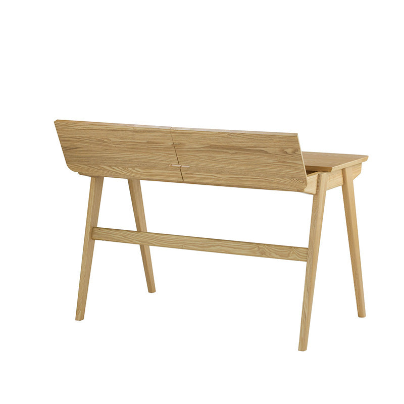 KEIR 47-Inch Natural Wood Study Desk - Perfect for Home Office, Dorm Room & Small Spaces | Modern Writing Desk with Sturdy Frame for Work & Study