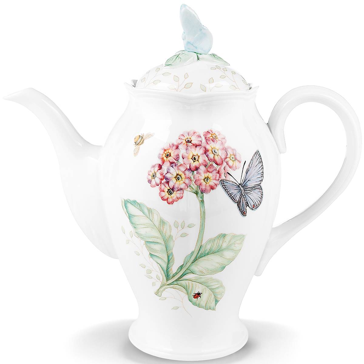 Butterfly Meadow Coffee Pot - Elegant Floral Design for Home, Kitchen & Office - Perfect for Serving Hot & Iced Coffee, Tea & Beverages
