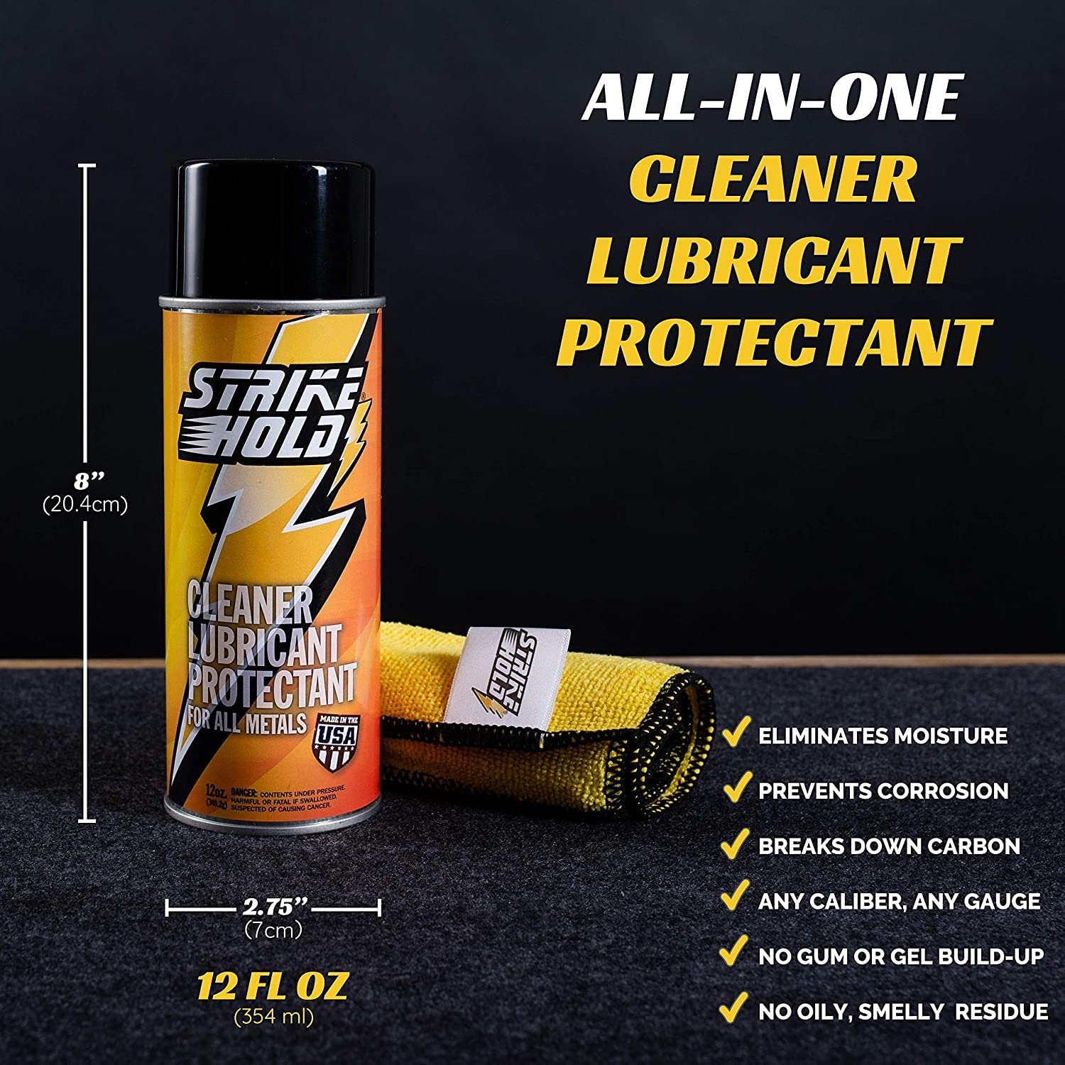 12oz CLP Gun Oil - Gun Cleaning Solvent & Lubricant for Firearms | Shooters Lube Gun Cleaner Spray | Protects & Maintains Guns for Hunting, Shooting & Range Use