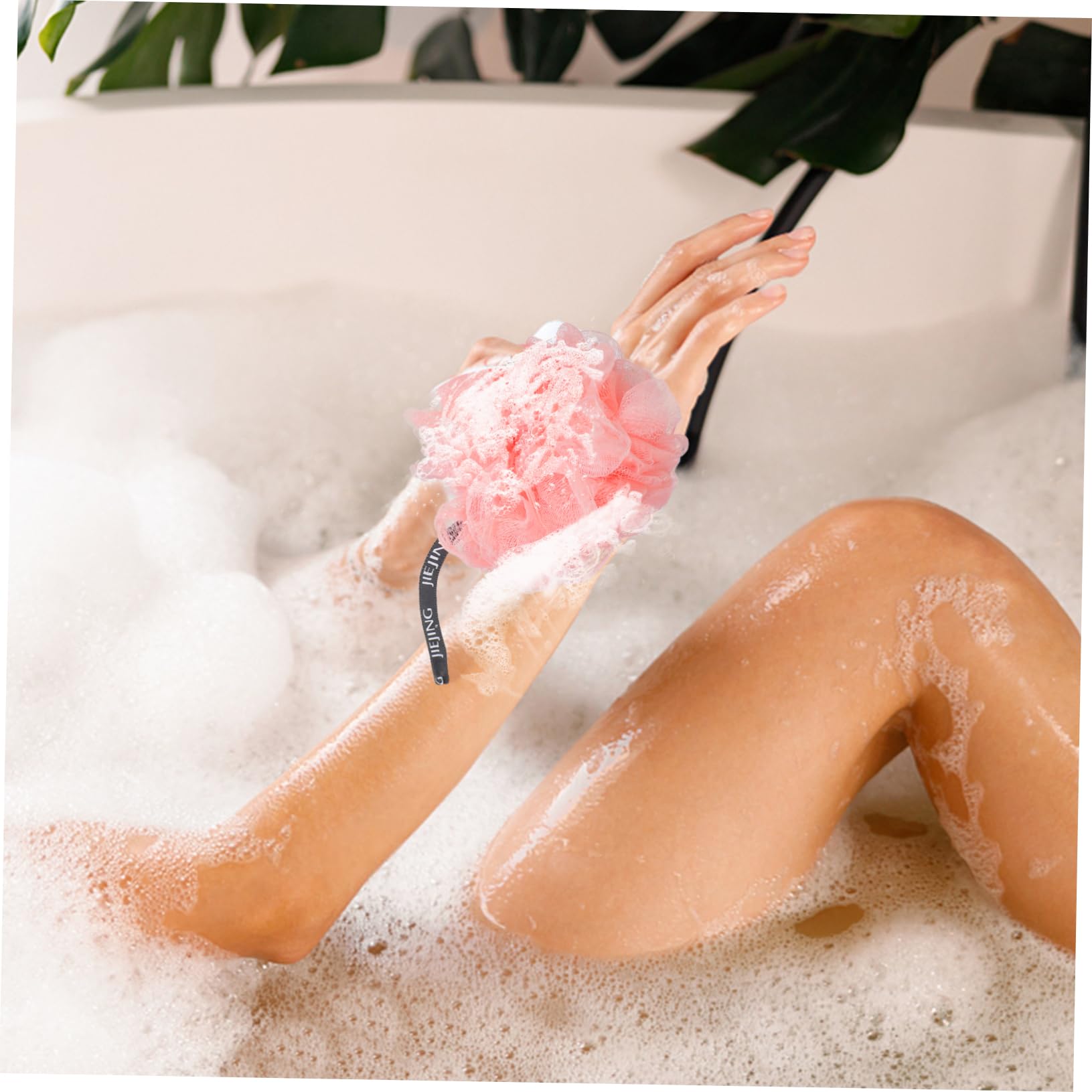 5-Pack Exfoliating Shower Loofah Puffs - Soft Bath Sponge Scrubber for Women, Gentle Exfoliation & Skin Cleansing - Perfect for Travel, Spa, Baby Bath & Daily Shower Routine