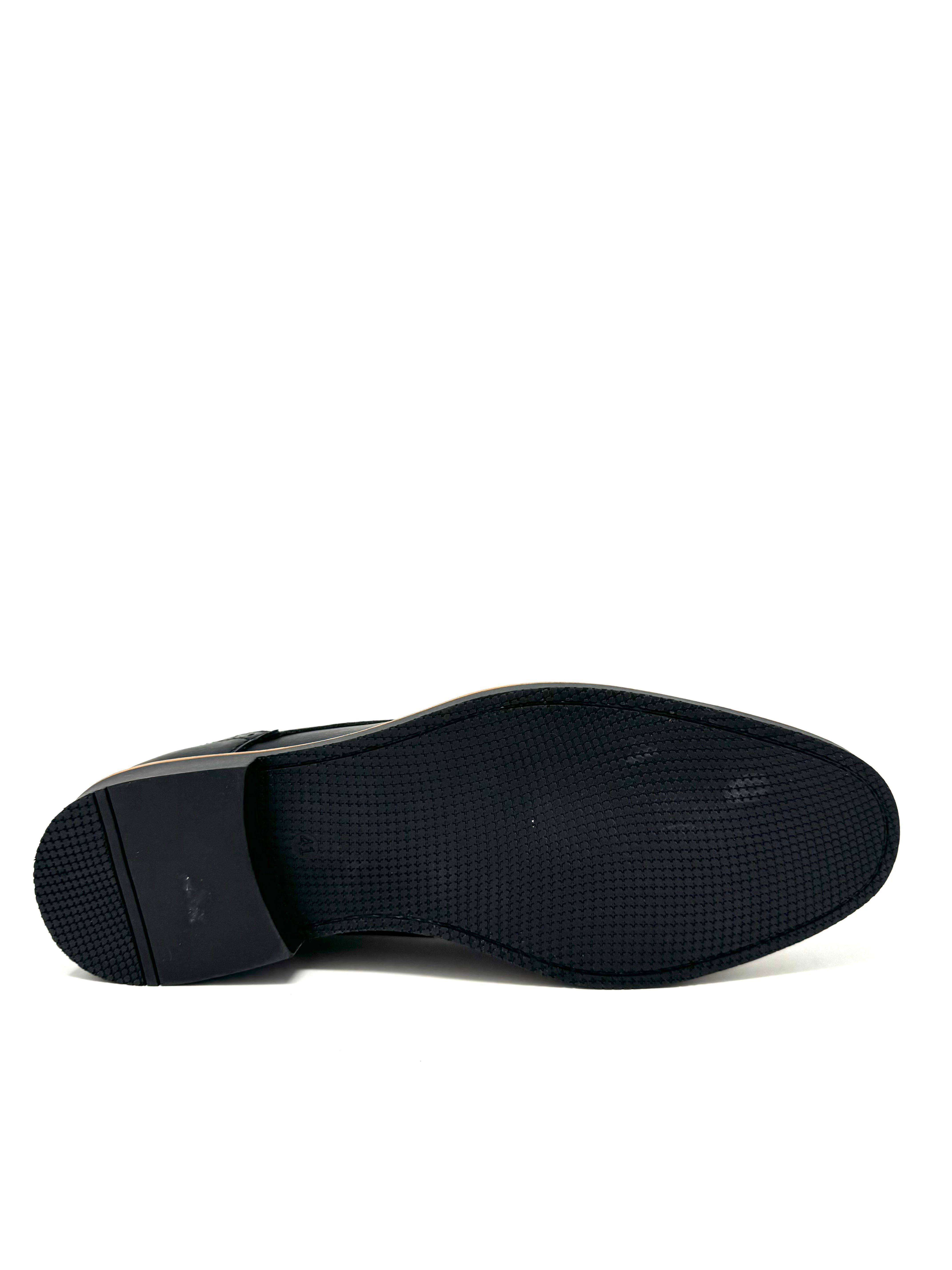 Novacas Black Ethan Brogue Shoes - Classic Men's Dress Shoes for Business, Office & Formal Occasions