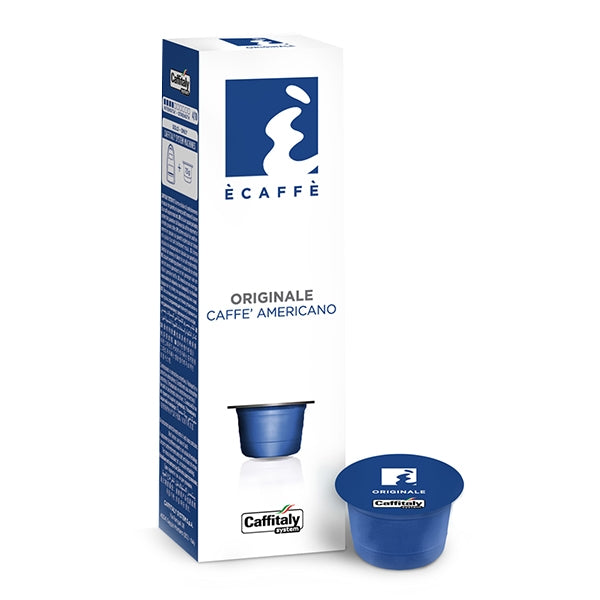 Ecaffe Originale Caffitaly Compatible Coffee Capsules - Americano Blend (10 Count) | Perfect for Home & Office Espresso Machines