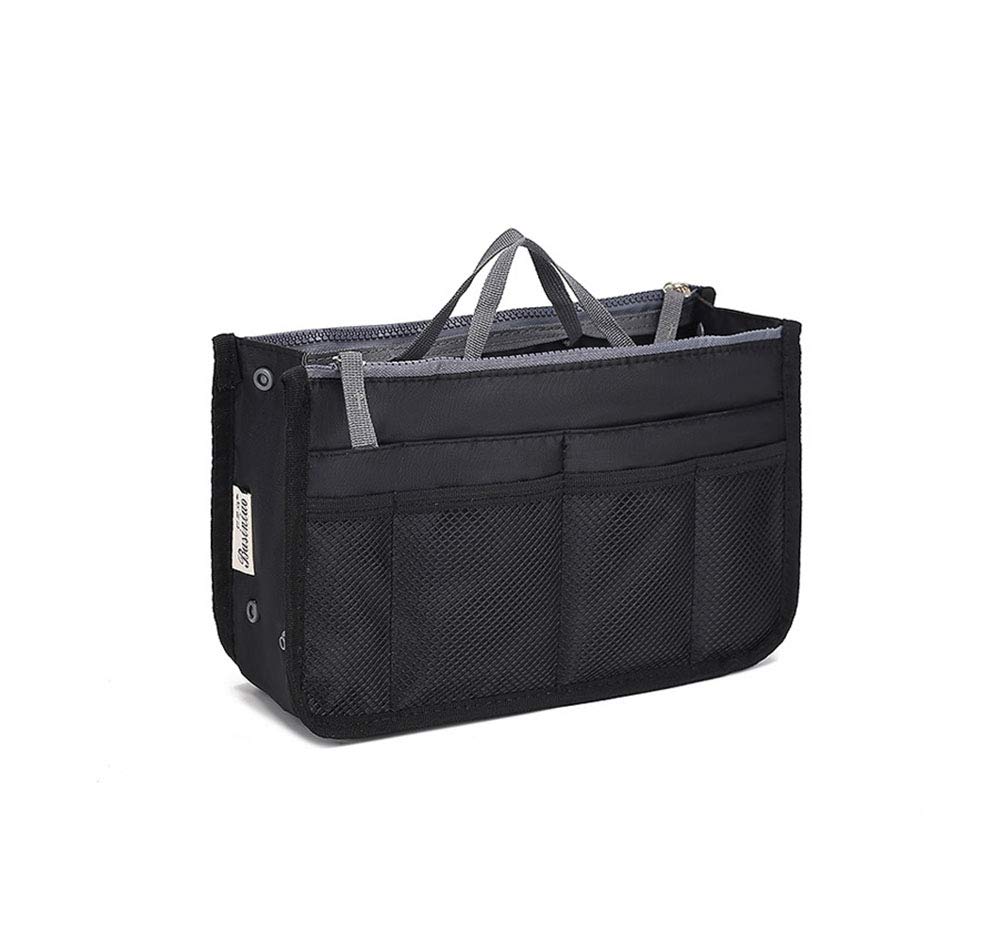 UCARE Travel Toiletry Bag for Women - Waterproof Cosmetic & Makeup Organizer with Sturdy Handle, Travel Size Toiletries Accessories Case (Black) - Perfect for Airplane Carry-on, Gym, Camping & Weekend Getaways