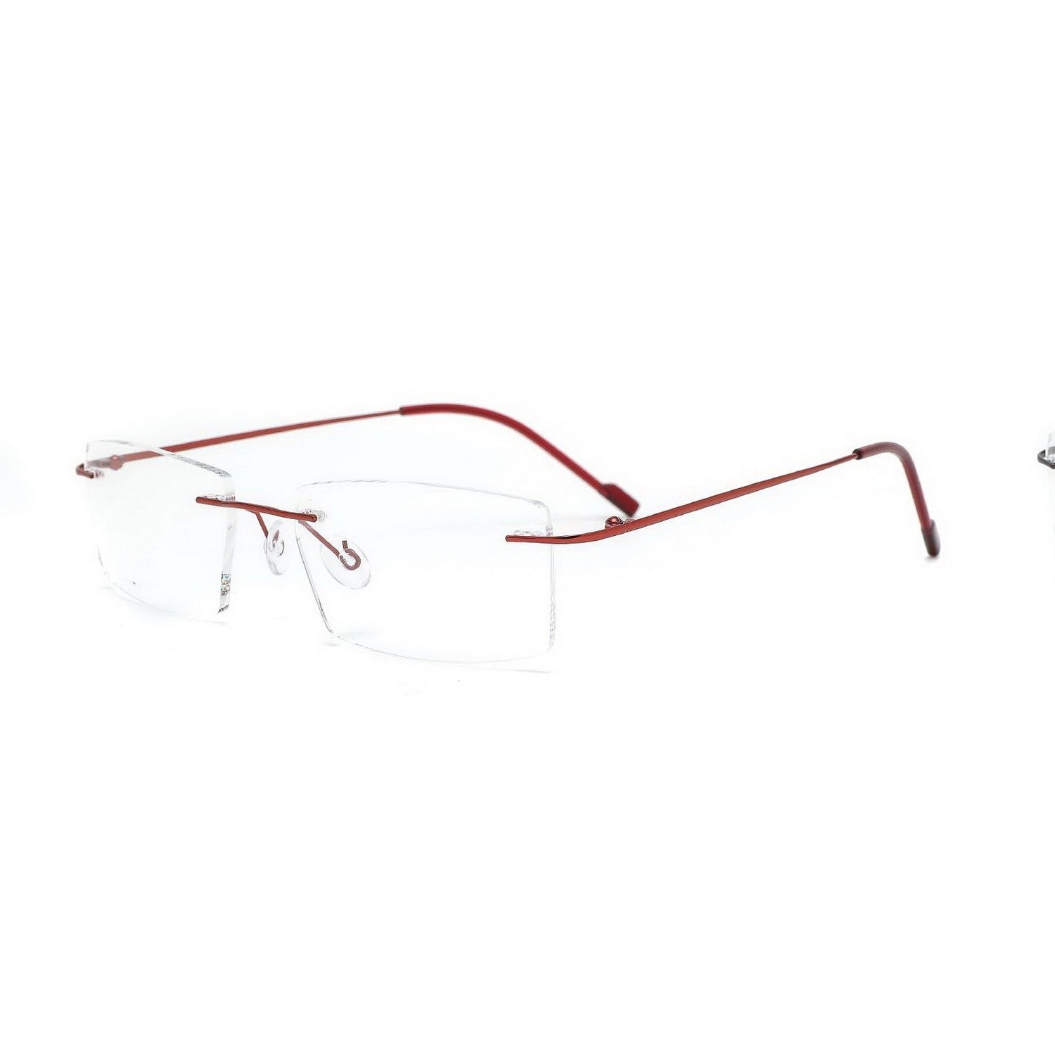 Stylish Rectangular Executive Rimless Glasses for Men & Women - Premium Lightweight Eyewear for Office, Business Meetings & Professional Settings