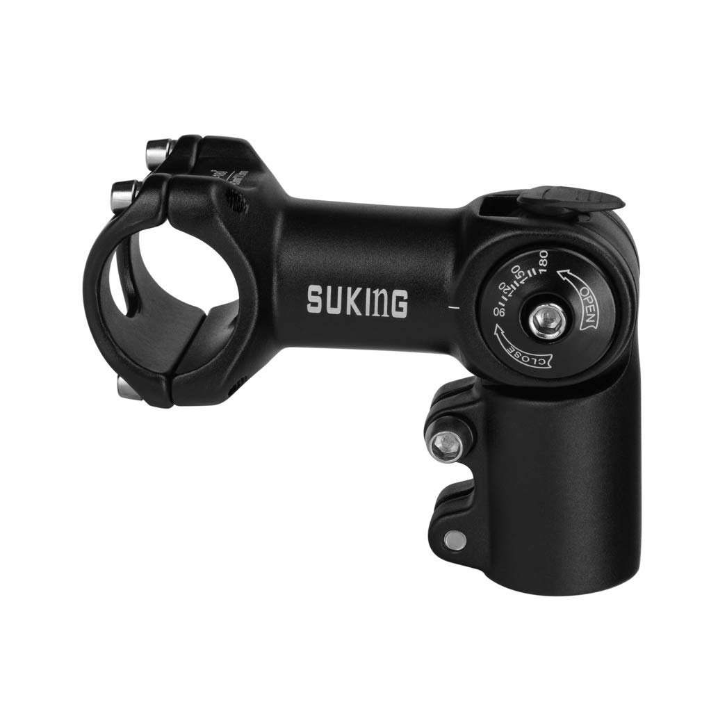 FOMTOR 31.8mm Adjustable Bike Stem 0-90 Degree 80mm MTB Handlebar Stem for Mountain Bike, Road Bike, Fixed Gear & BMX - Perfect for Commuting, Trail Riding & Urban Cycling