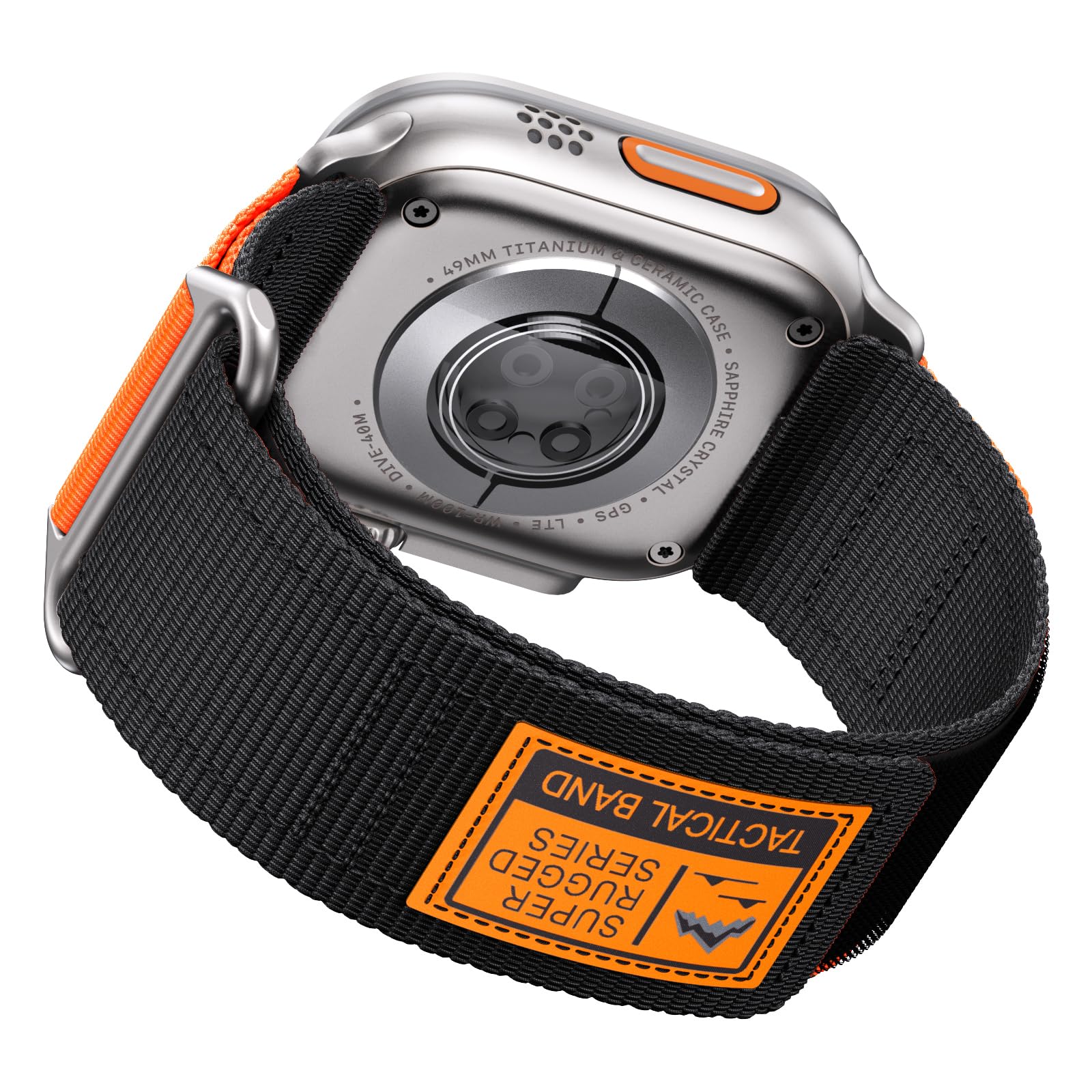 PremiFit Ultra Band for Apple Watch - Nylon Sports Strap Compatible with Apple Watch Ultra 2/Ultra 49mm, Series 9/8/7 45mm, SE2/SE/6/5/4 44mm, 3/2/1 42mm - Durable & Comfortable Watch Band for Men & Women - Perfect for Running, Gym Workouts & Outdoor Activities