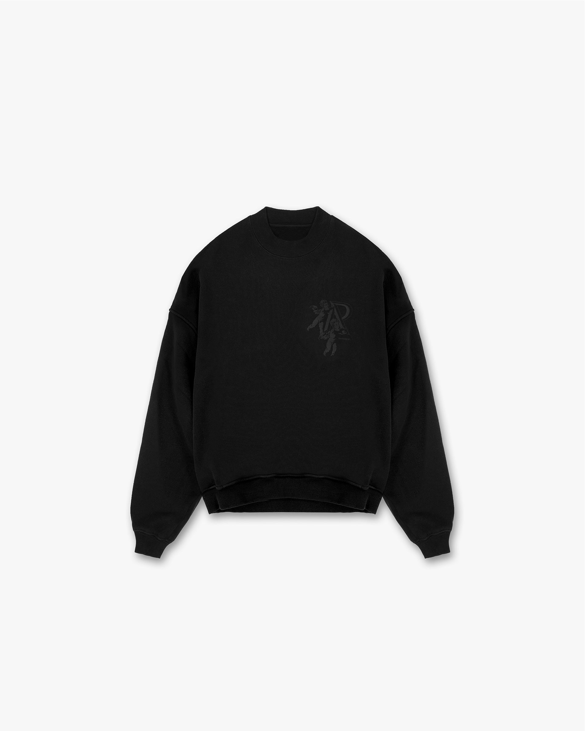 Cherub Initial Sweater - Jet Black | Personalized Monogram Knitwear for Women | Perfect for Christmas Gifts & Casual Winter Outfits