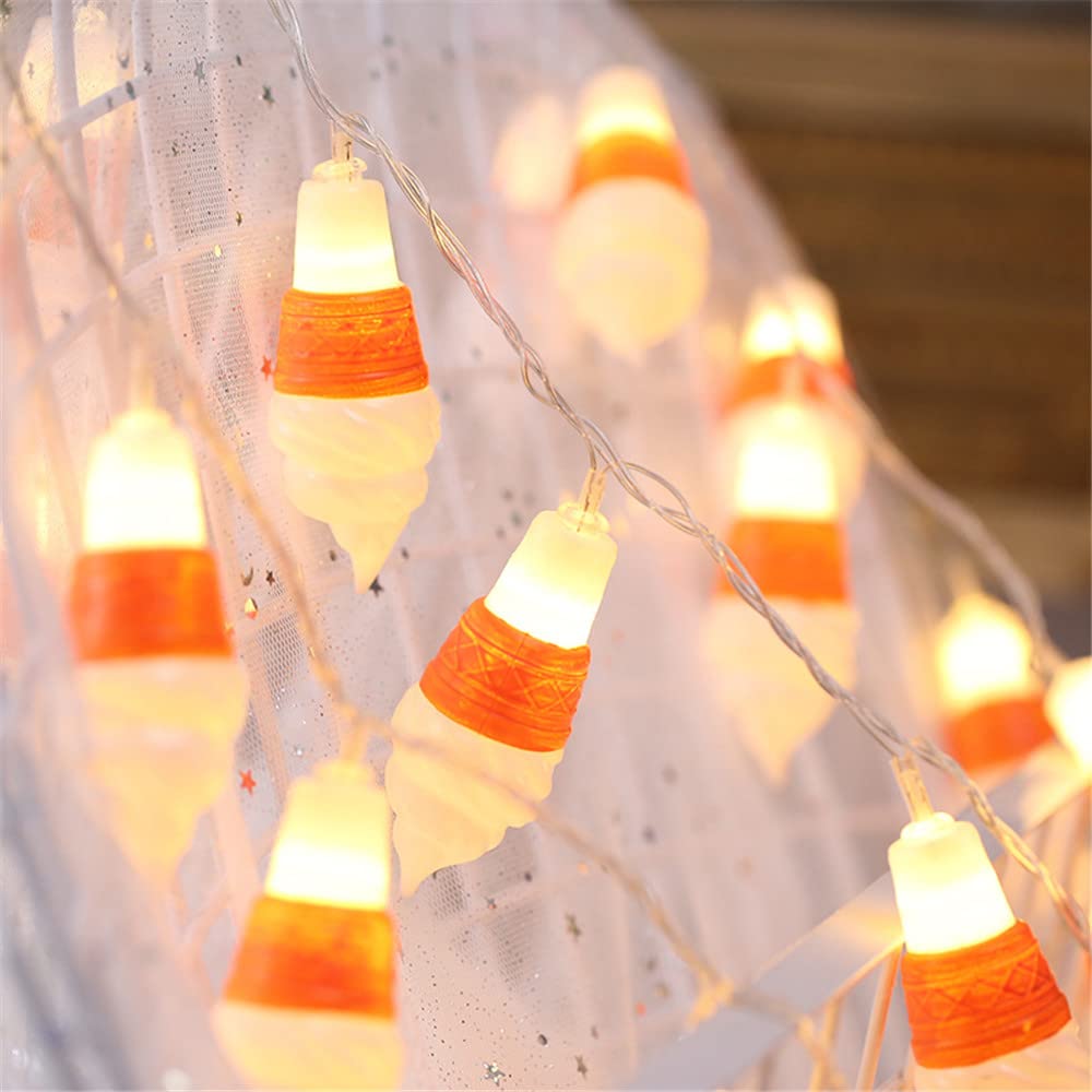 Ice Cream String Lights - Hamburger Fries Fairy Christmas Lights for Indoor & Outdoor Decor - Perfect for Parties, Kids' Rooms, Restaurants & Warm Holiday Ambiance (Ice Cream 2)