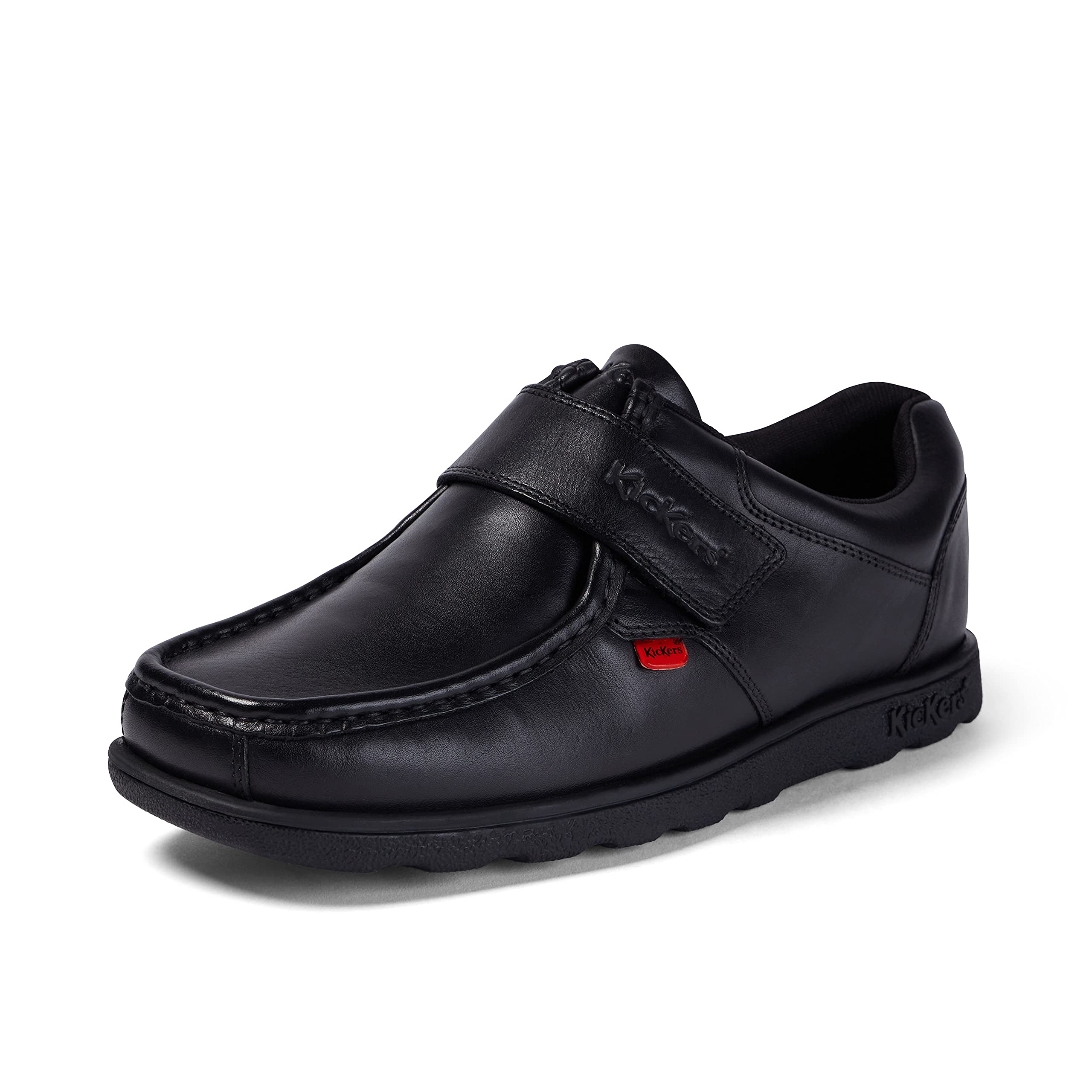 Kickers Men's Fragma Single Strap Moc Toe Leather Casual Shoes - Ultra Comfortable & Durable for School, Work & Everyday Wear | Premium Quality Genuine Leather Slip-Ons