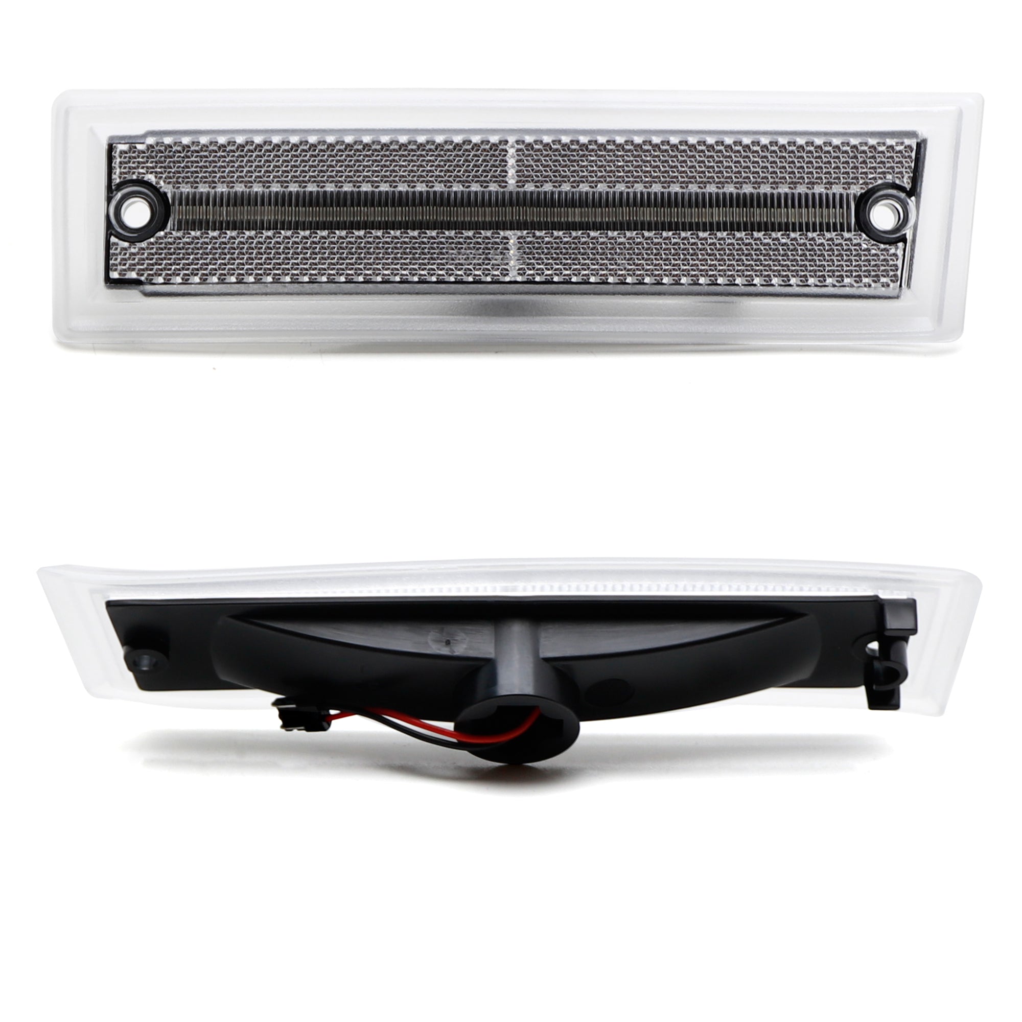 Clear Lens White Full LED Strip Side Markers for Chevy/GMC Blazer Jimmy CK C1500 - Durable & Bright Marker Lights for Enhanced Nighttime Visibility & Vehicle Safety