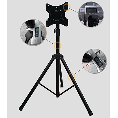 TECHTONGDA Adjustable Flat Panel Monitor Mount Stand with Foldable Tripod - Compatible with 14-44 Inch Screens, TVs & Displays - Perfect for Home Office, Gaming Setup & Conference Room Displays
