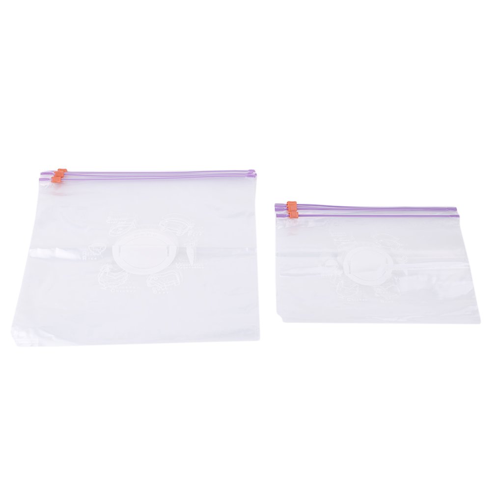 Self Locking Food Storage Bags - Reclosable, Heat Sealable Zip Lock Grip Seal Packs for Meal Prep, Snacks & Freezer Storage