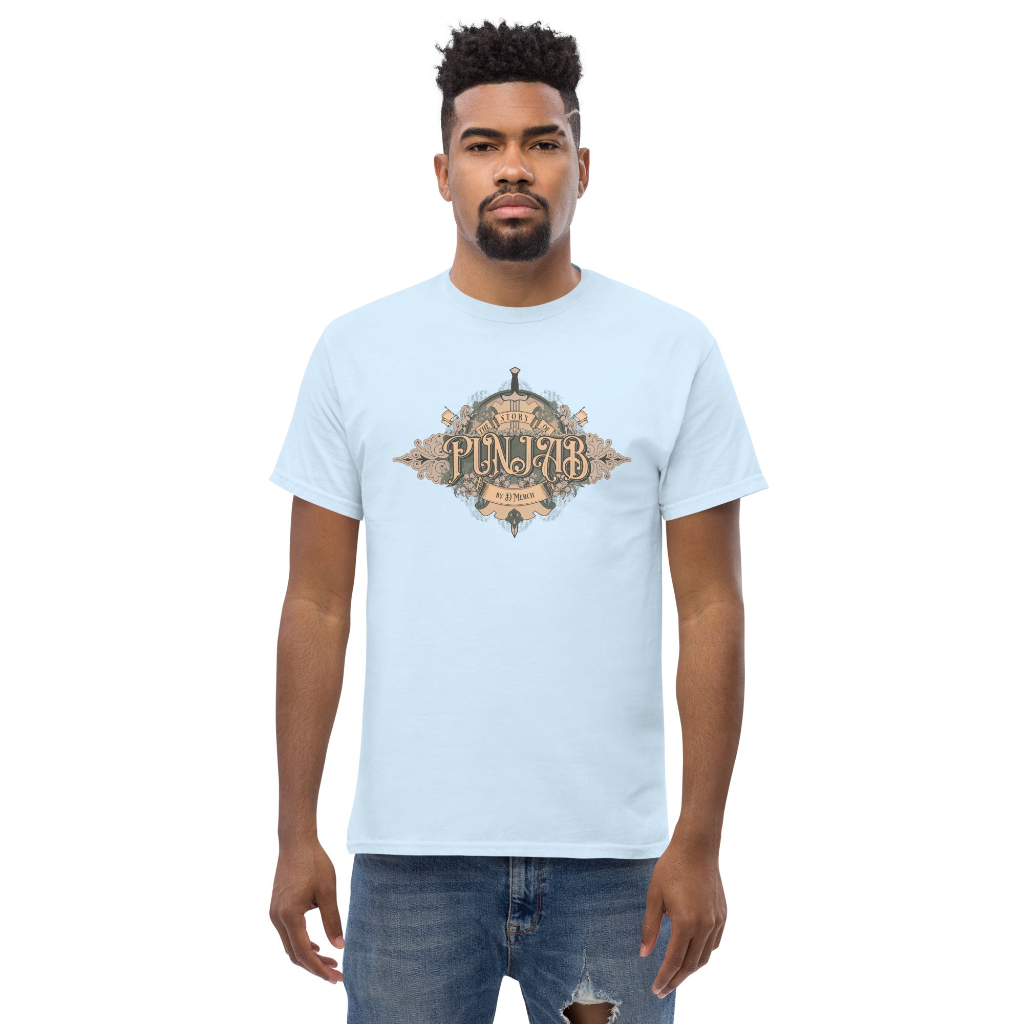 Story of Punjab Men's Classic Cotton T-Shirt | Comfortable Casual Wear for Everyday Outfits | Perfect for Street Style, Weekend Outings & Travel