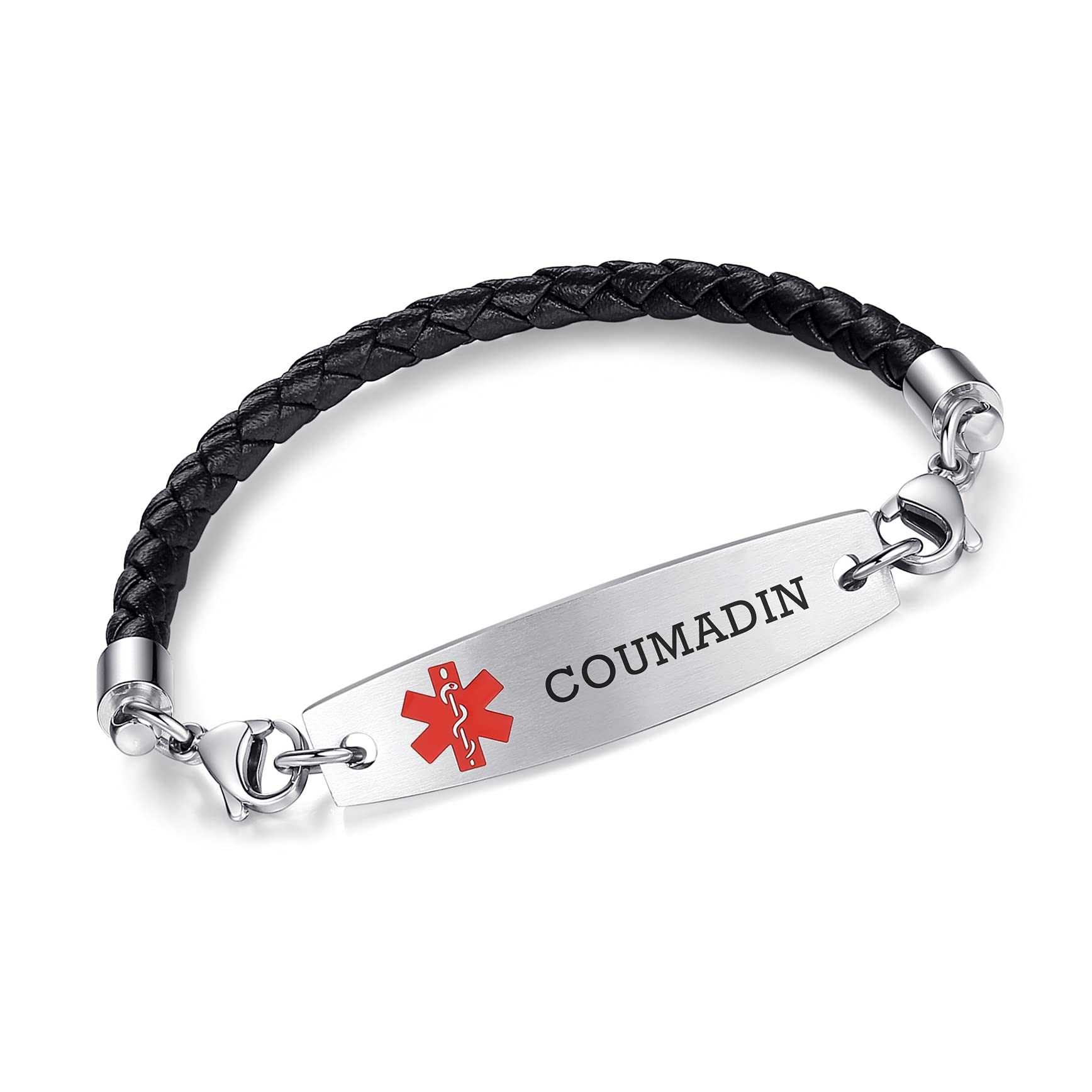 LinnaLove Adjustable Medical Alert Bracelet for Men & Women - Free Engraving ID Bracelet for Allergies, Diabetes & Emergency Info - Stylish & Durable for Daily Wear, Travel & Outdoor Activities