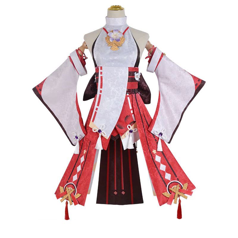 Genshin Impact Yae Miko Cosplay Costume Full Set - Anime Character Halloween Uniform Dress for Convention & Role Play