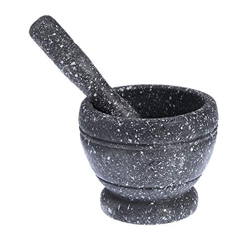 Wooden Mortar and Pestle Set - Garlic Masher, Spice Grinder, Herb Crusher - Natural Gray Kitchen Tool for Crushing Garlic, Grinding Spices, Mixing Medicine - Perfect for Cooking, Baking, and Herbal Remedies
