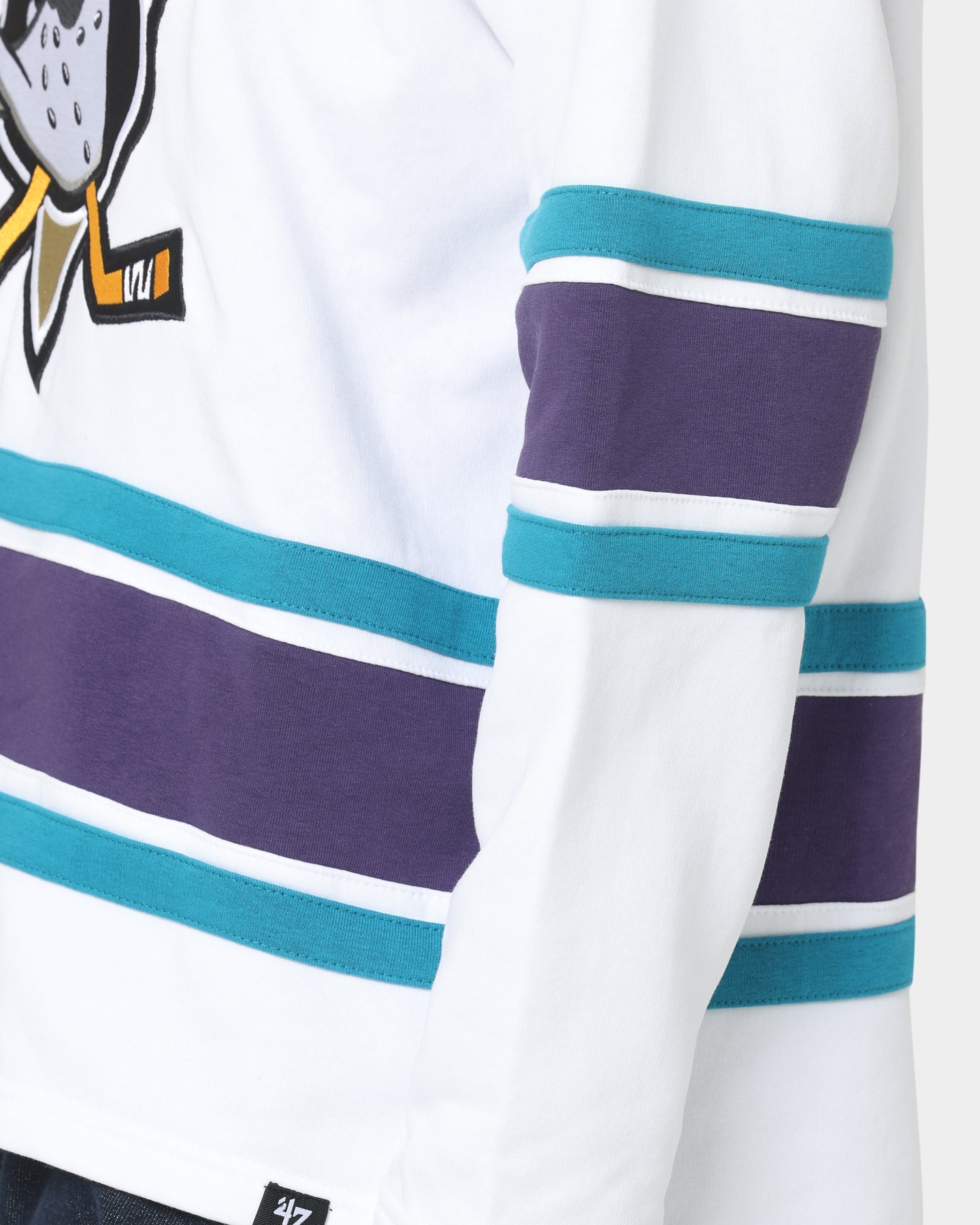 47 Brand Anaheim Ducks Superior Lacer Hoodie - White Wash NHL Hockey Fan Apparel for Men & Women - Perfect for Game Day, Tailgating and Cold Weather