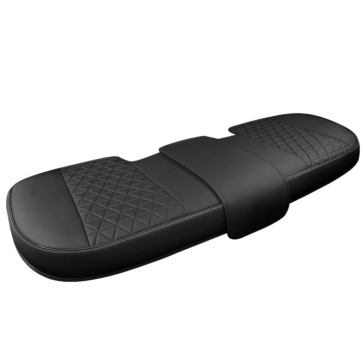 Premium Black Panther PU Leather Car Seat Cover - Adjustable Length (49-55