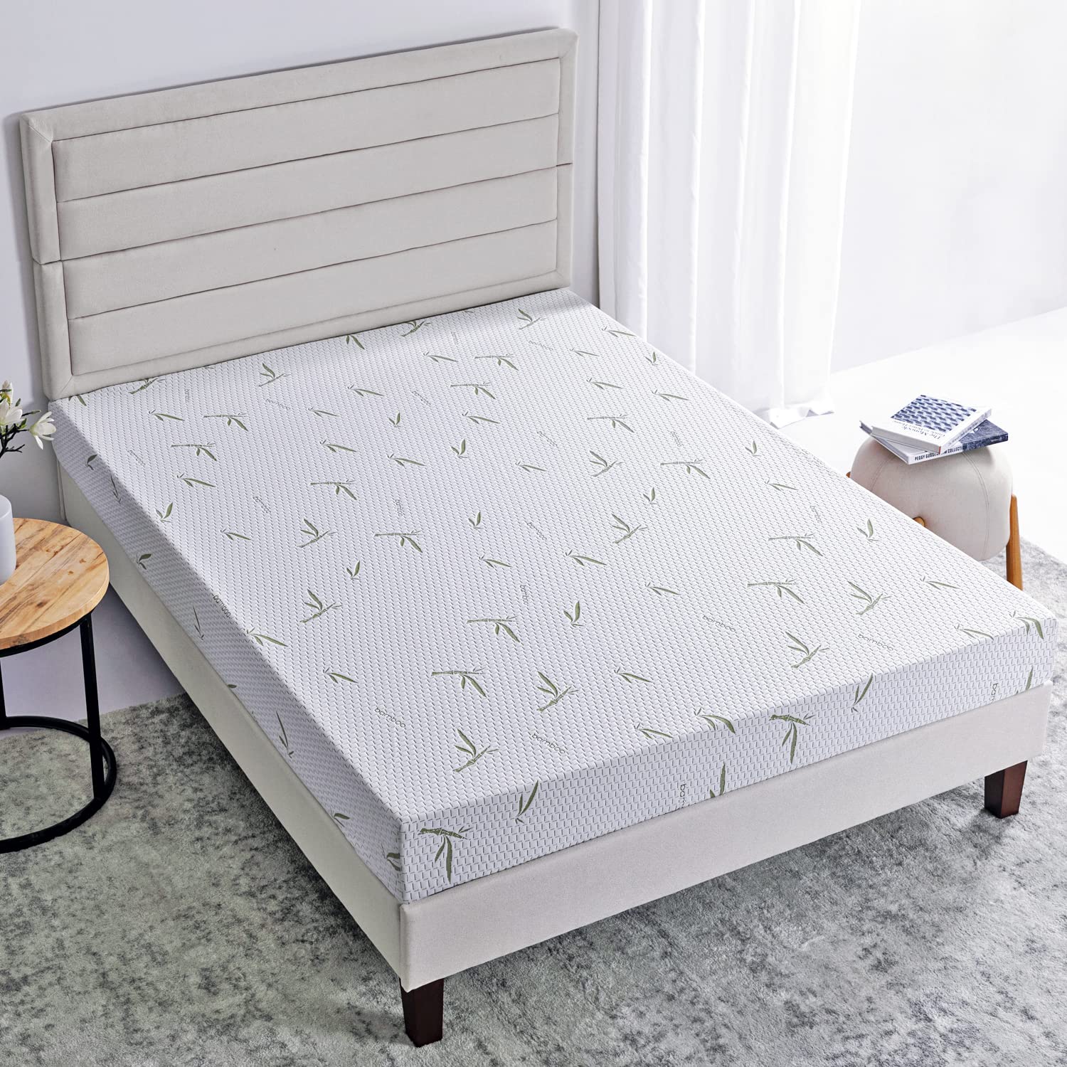 Koorlian® 6 Inch Cooling Green Tea Gel Memory Foam Mattress - Medium Firm, CertiPUR-US Certified, Bamboo Visco, Made in USA (Twin XL) | Perfect for Hot Sleepers, Guest Rooms & Dorm Beds