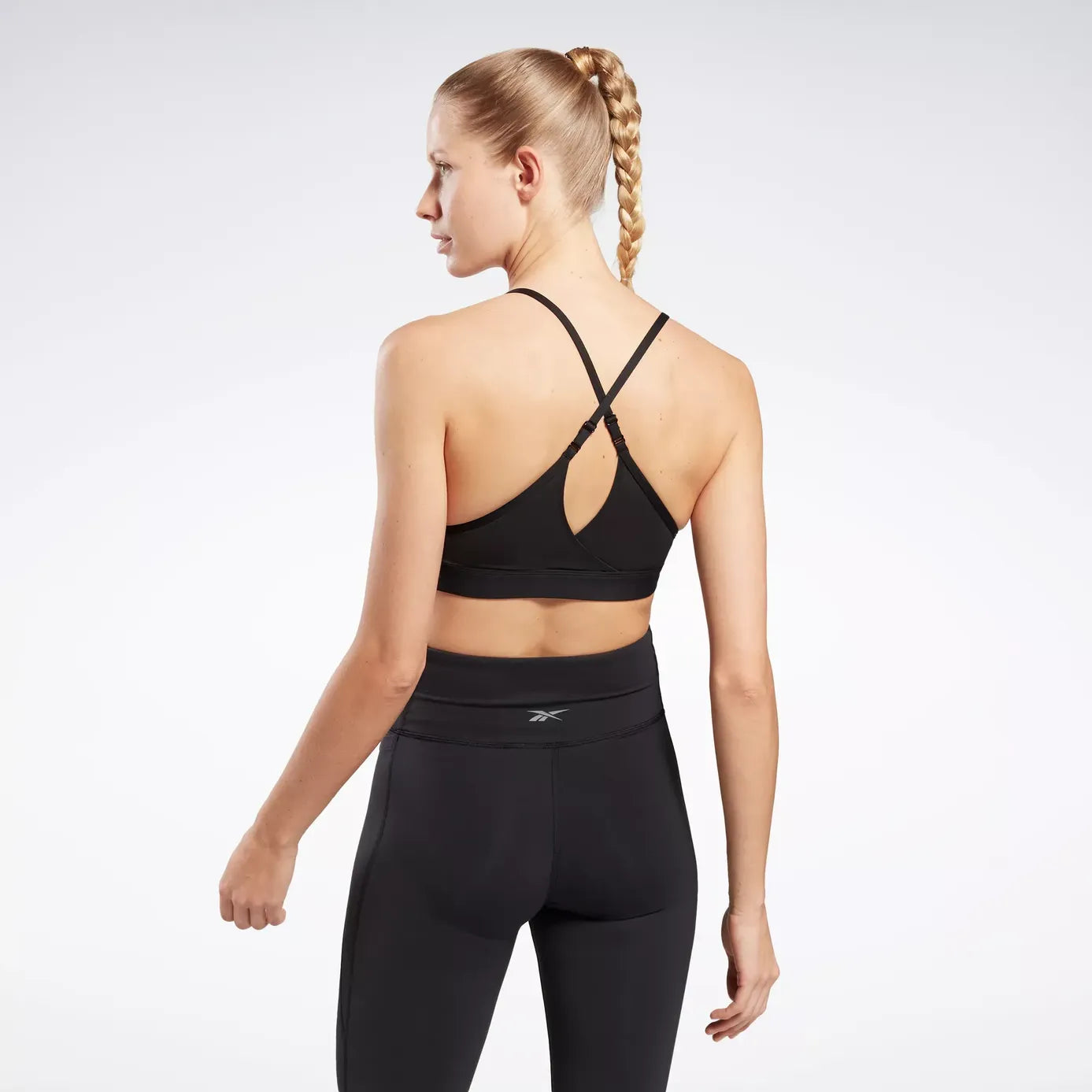 Reebok Women's Lux Strappy Black Sports Bra - High Support Workout Top for Running, Yoga & Gym