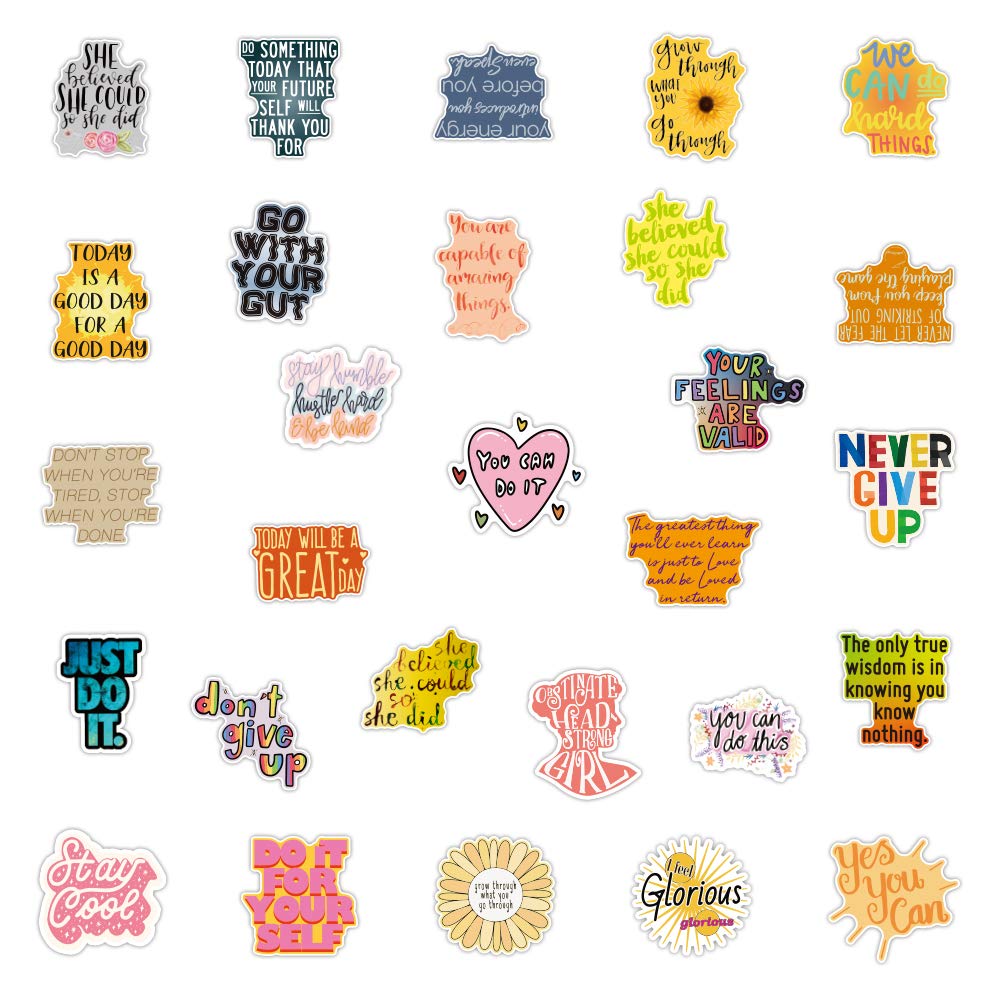 100 Pack Waterproof Vinyl Stickers for Hydro Flask, Laptop, Skateboard & Luggage - Cute VSCO Stickers for Kids, Teens & Girls - Perfect for DIY Crafts, School Supplies & Personalizing Water Bottles
