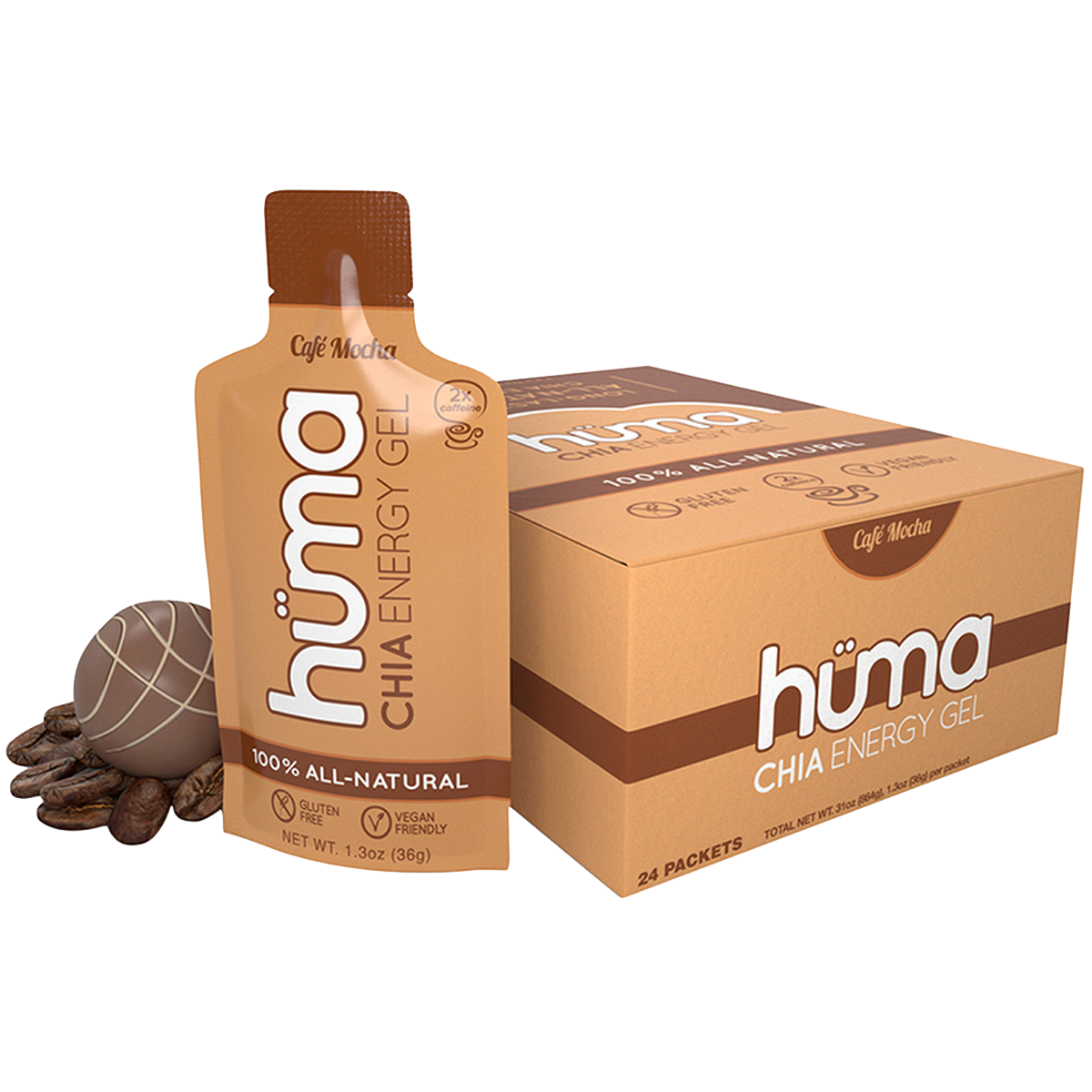 Organic Huma Chia Seed Gel - Natural Energy Boost & Hydration Support - Perfect for Smoothies, Yogurt & Healthy Snacks