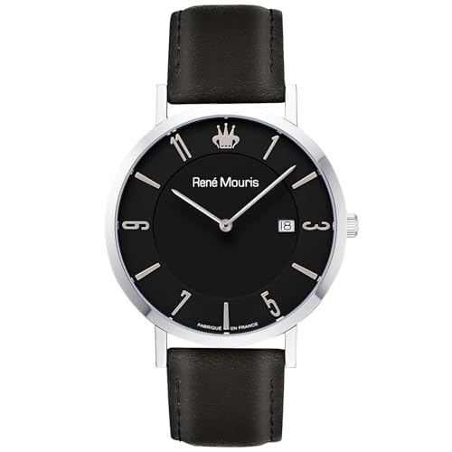 Black Dial - Silver Case - Black Strap - Silver Applique