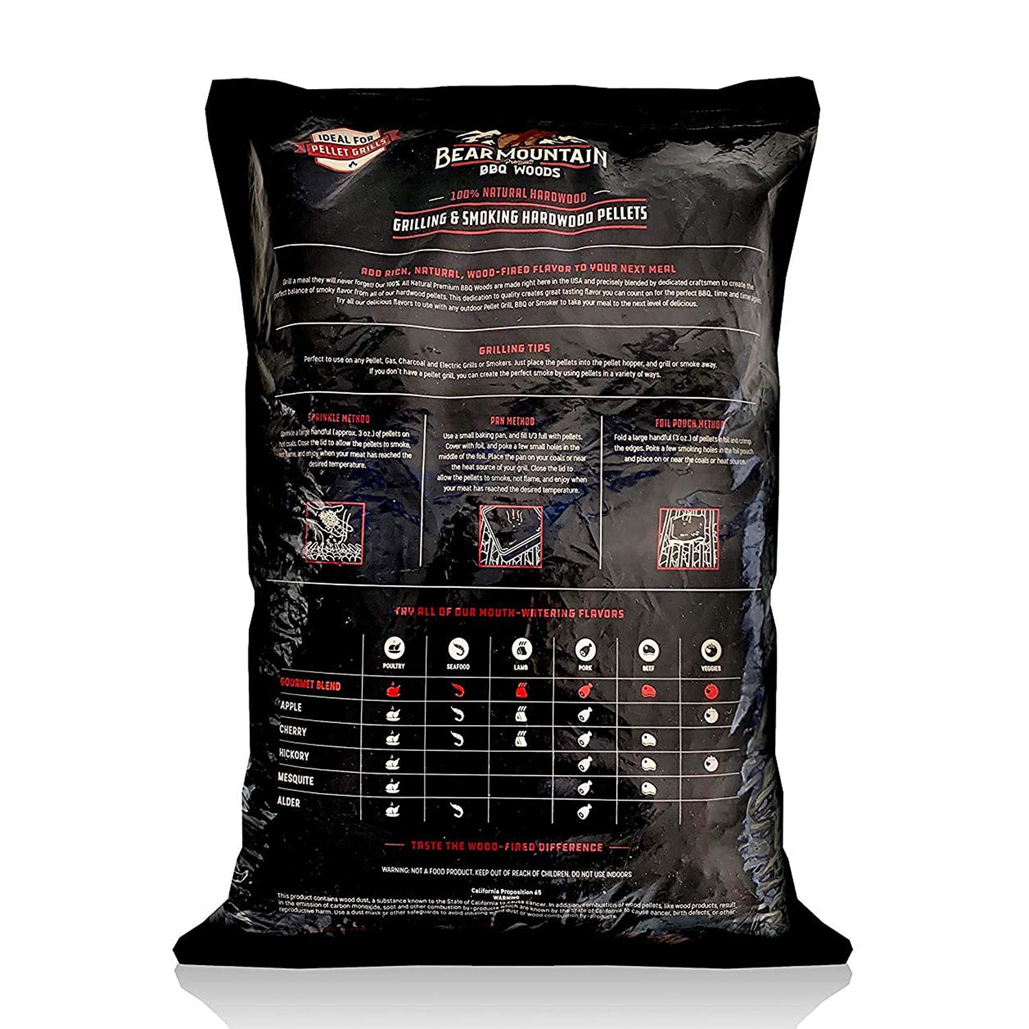 Bear Mountain All Natural Mesquite Wood Pellets for Smoker, Grill & BBQ - 40 lbs | Perfect for Smoking Meats, Grilling Steaks & Outdoor Cooking