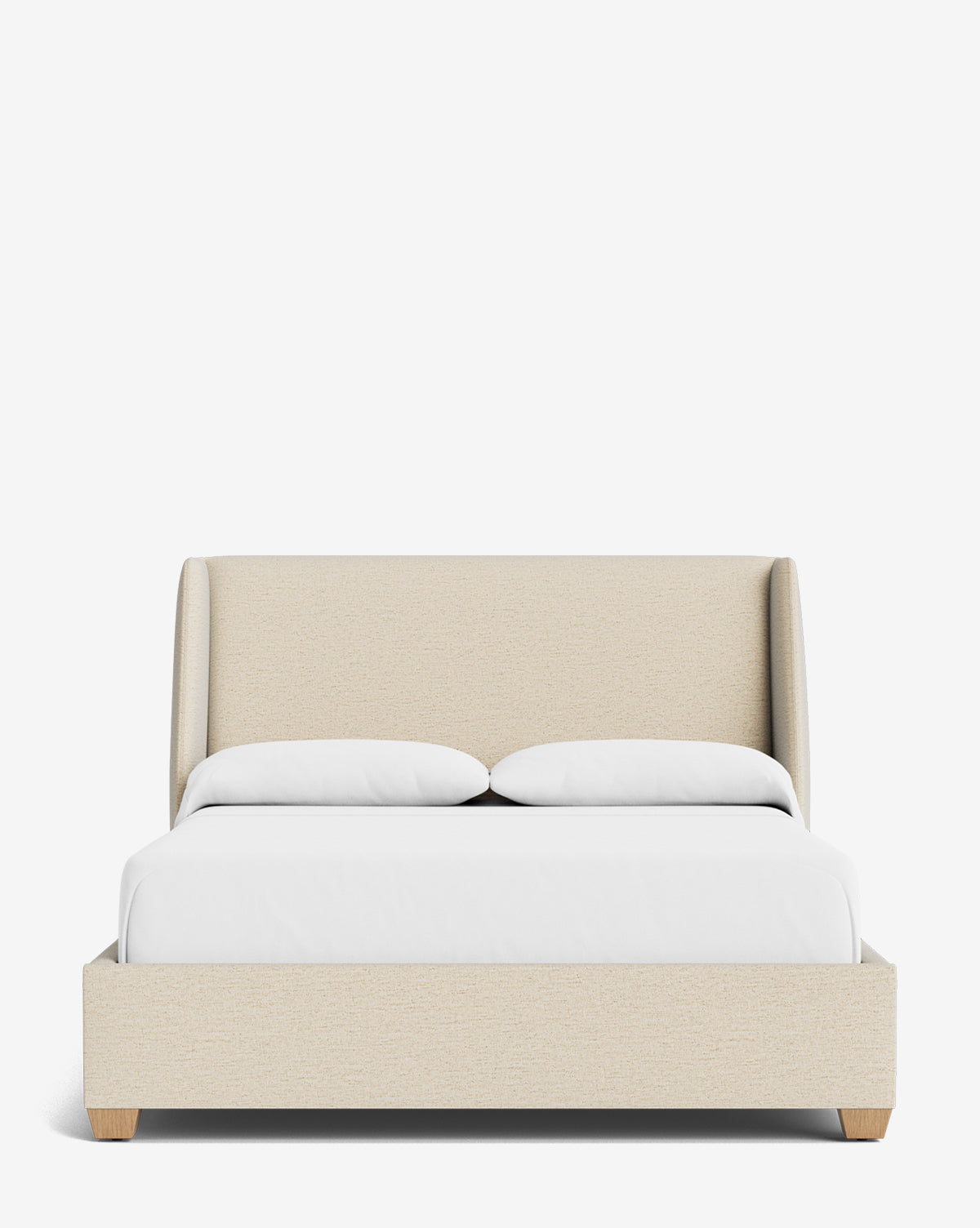 Walt Bed Low Headboard - Modern Minimalist Bed Frame for Small Spaces - Perfect for Apartments, Dorms & Guest Rooms