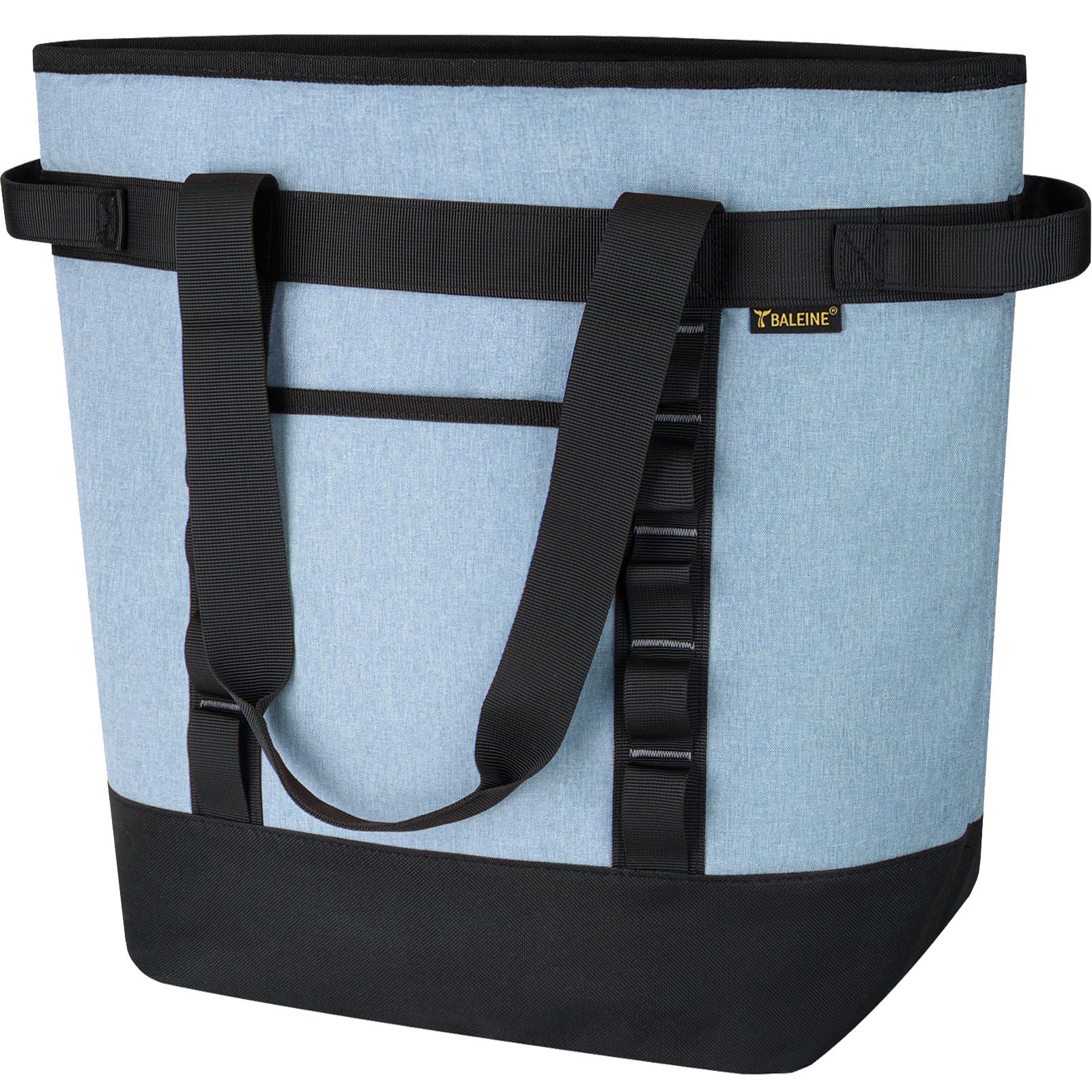 BALEINE Large 45-Can Insulated Cooler Bag - 8.5 Gallon PEVA Soft Cooler Tote with Zippered Top, Teal - Perfect for Picnics, Beach Trips, and Grocery Shopping