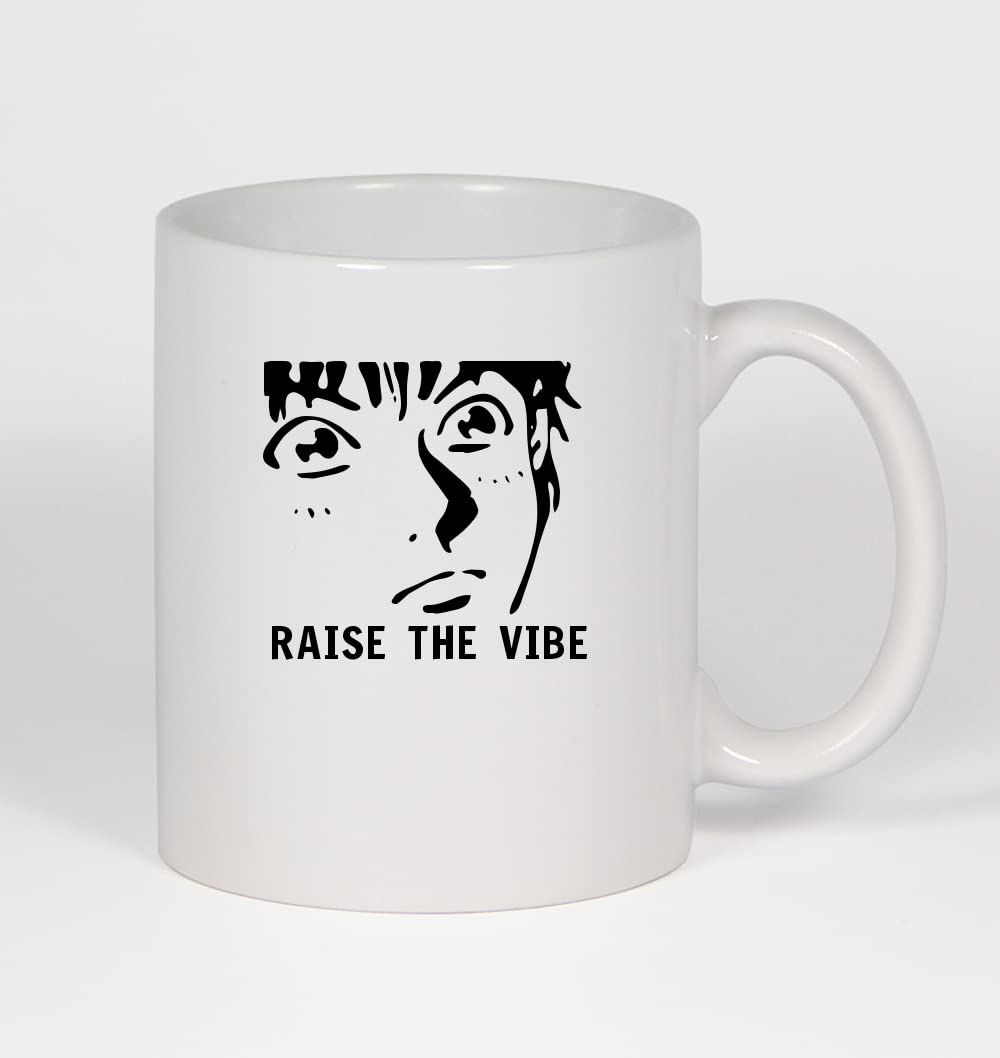 Raise The Vibe Anime G - 11oz Ceramic White Coffee Mug for Anime Fans | Perfect for Home, Office & Gift Giving