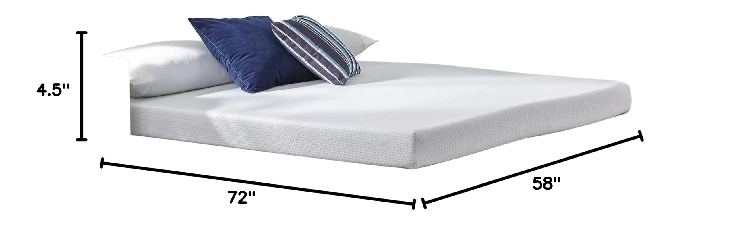 Slumber Solutions 4.5-inch Queen Memory Foam Sofa Sleeper Mattress - Comfortable Foldable Guest Bed for Small Spaces, Living Room & Home Office