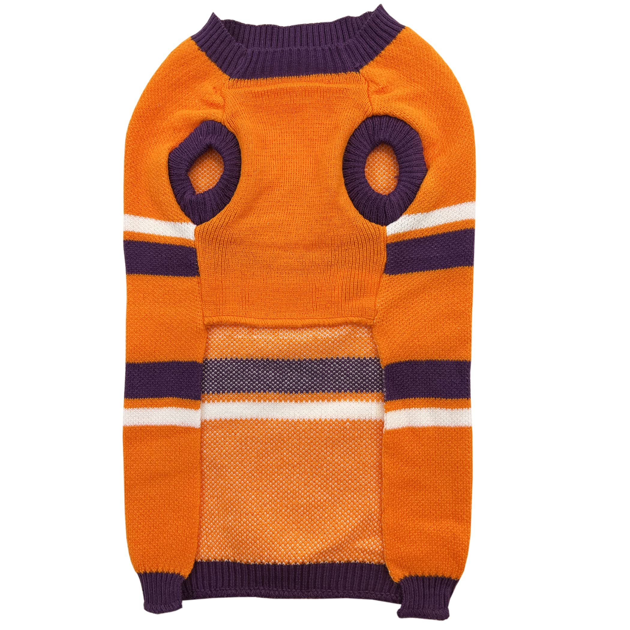NCAA Clemson Tigers Dog Sweater - Extra Small Warm Cozy Knit Pet Sweater with Team Logo for Puppies & Dogs - Perfect for Game Day, Winter Walks & Pet Photos